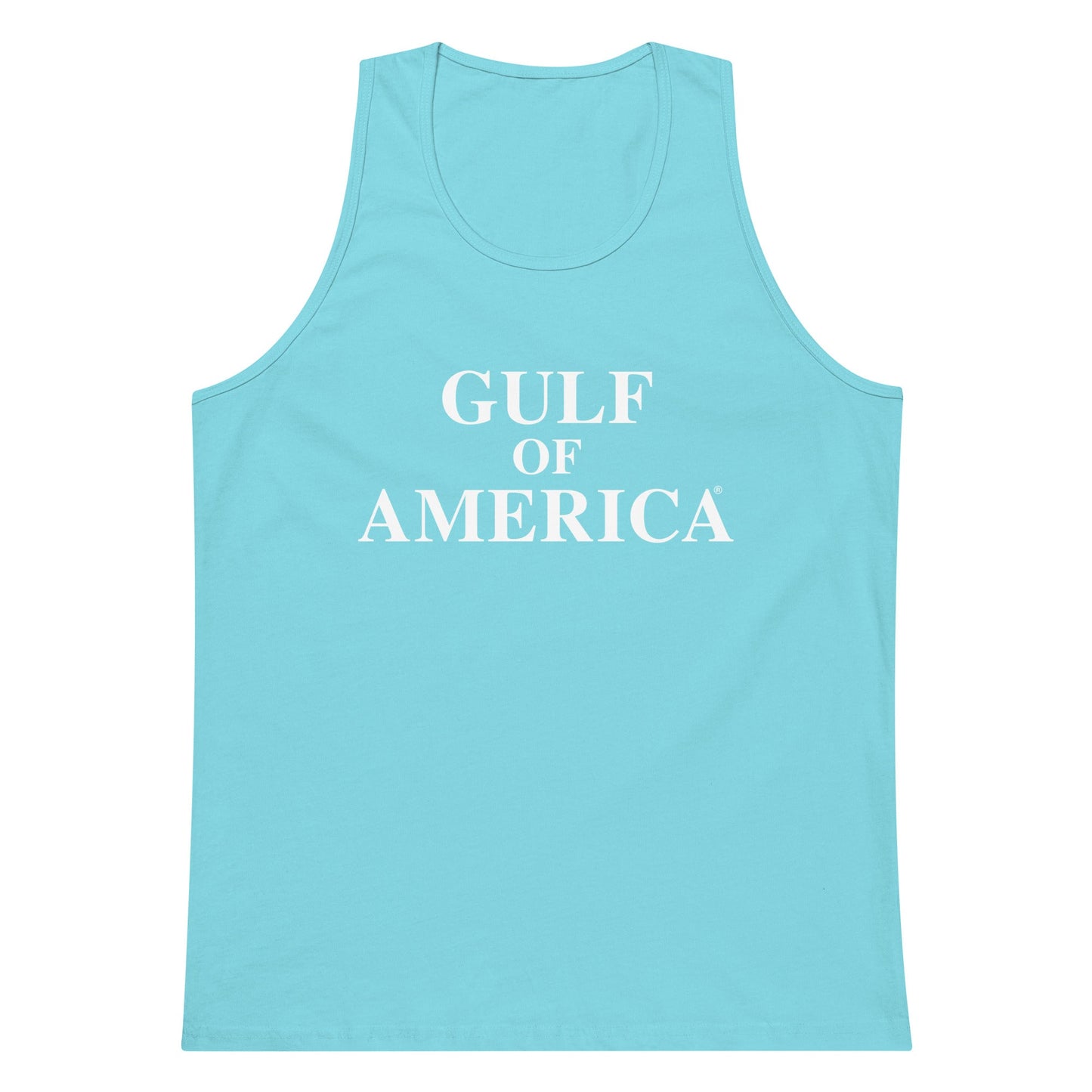 Gulf of America - Centered Message Tank Top - Premium T Shirt - Summer - Beach - USA - Patriotic - 4th of July - Gulf of America®