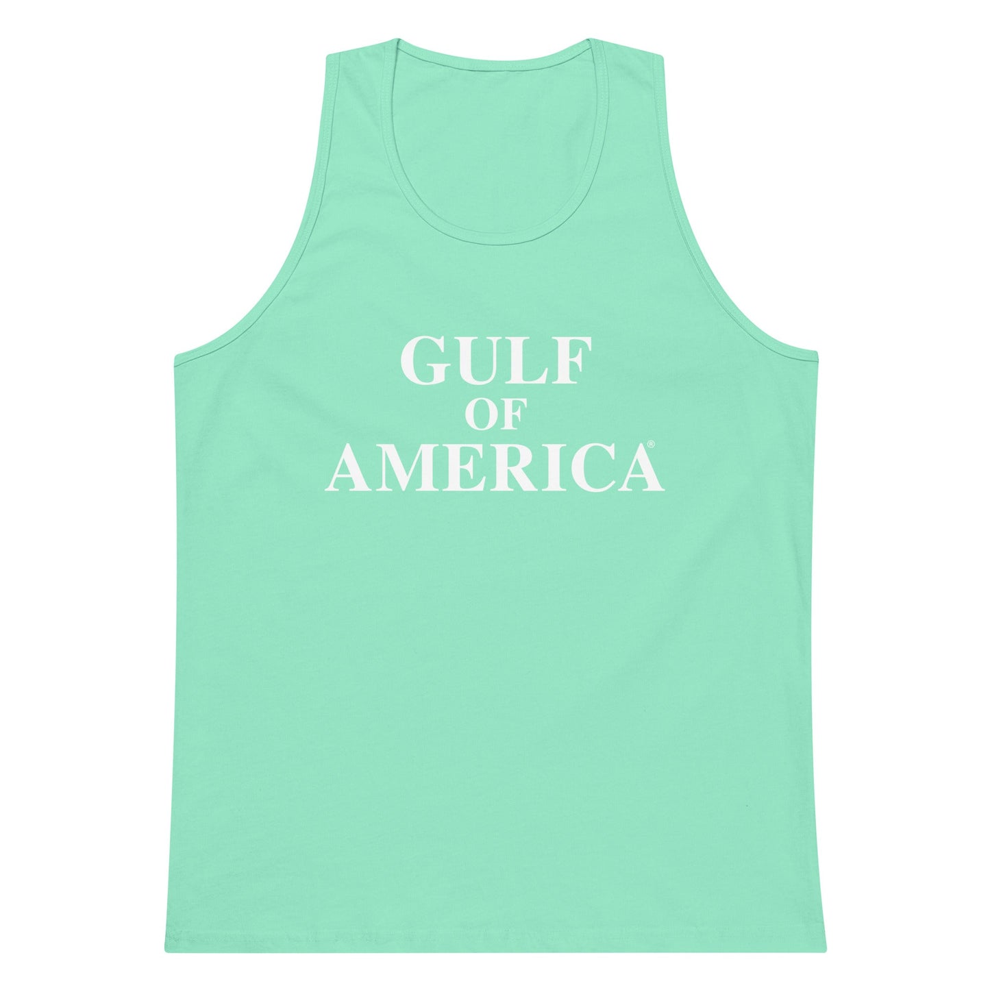 Gulf of America - Centered Message Tank Top - Premium T Shirt - Summer - Beach - USA - Patriotic - 4th of July - Gulf of America®