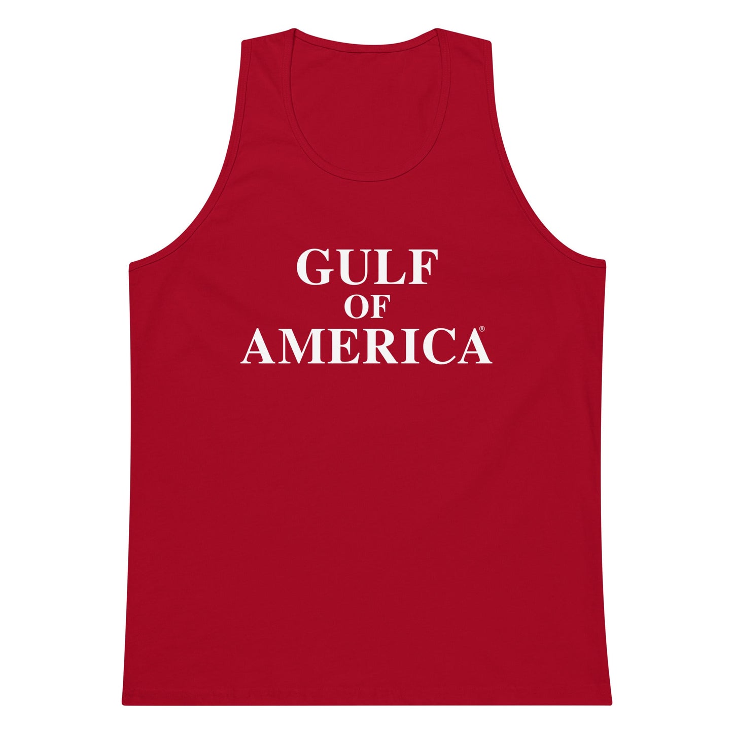Gulf of America - Centered Message Tank Top - Premium T Shirt - Summer - Beach - USA - Patriotic - 4th of July - Gulf of America®