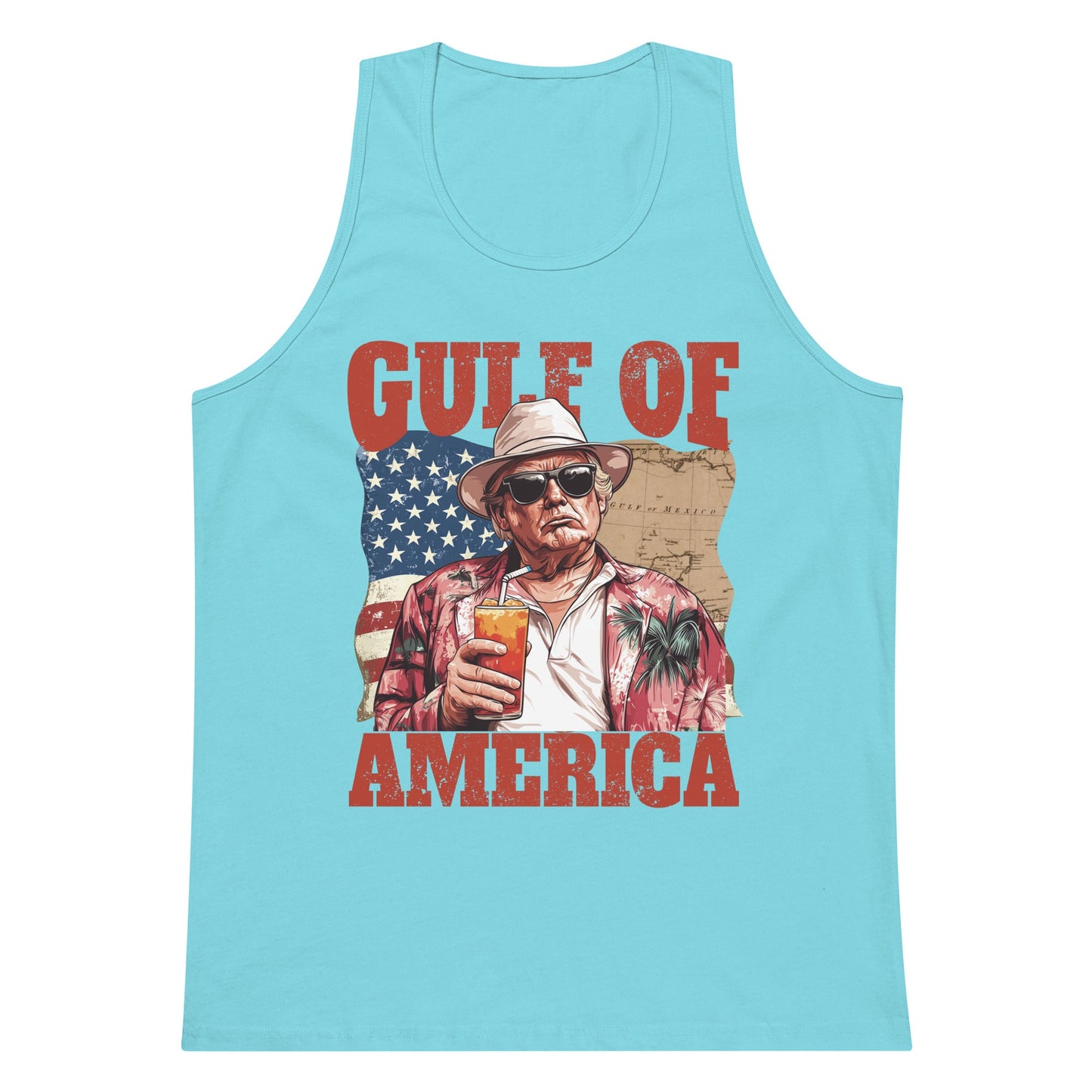 Gulf of America - Cold One Commander Tank – Premium Tank Top Shirt - Summer - Beach - USA - Patriotic - 4th of July - Gulf of America®