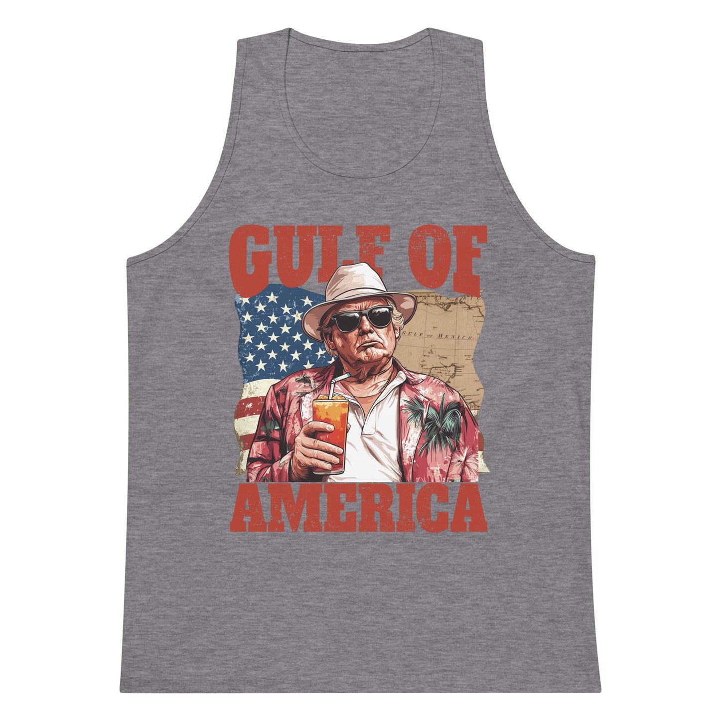 Gulf of America - Cold One Commander Tank – Premium Tank Top Shirt - Summer - Beach - USA - Patriotic - 4th of July - Gulf of America®