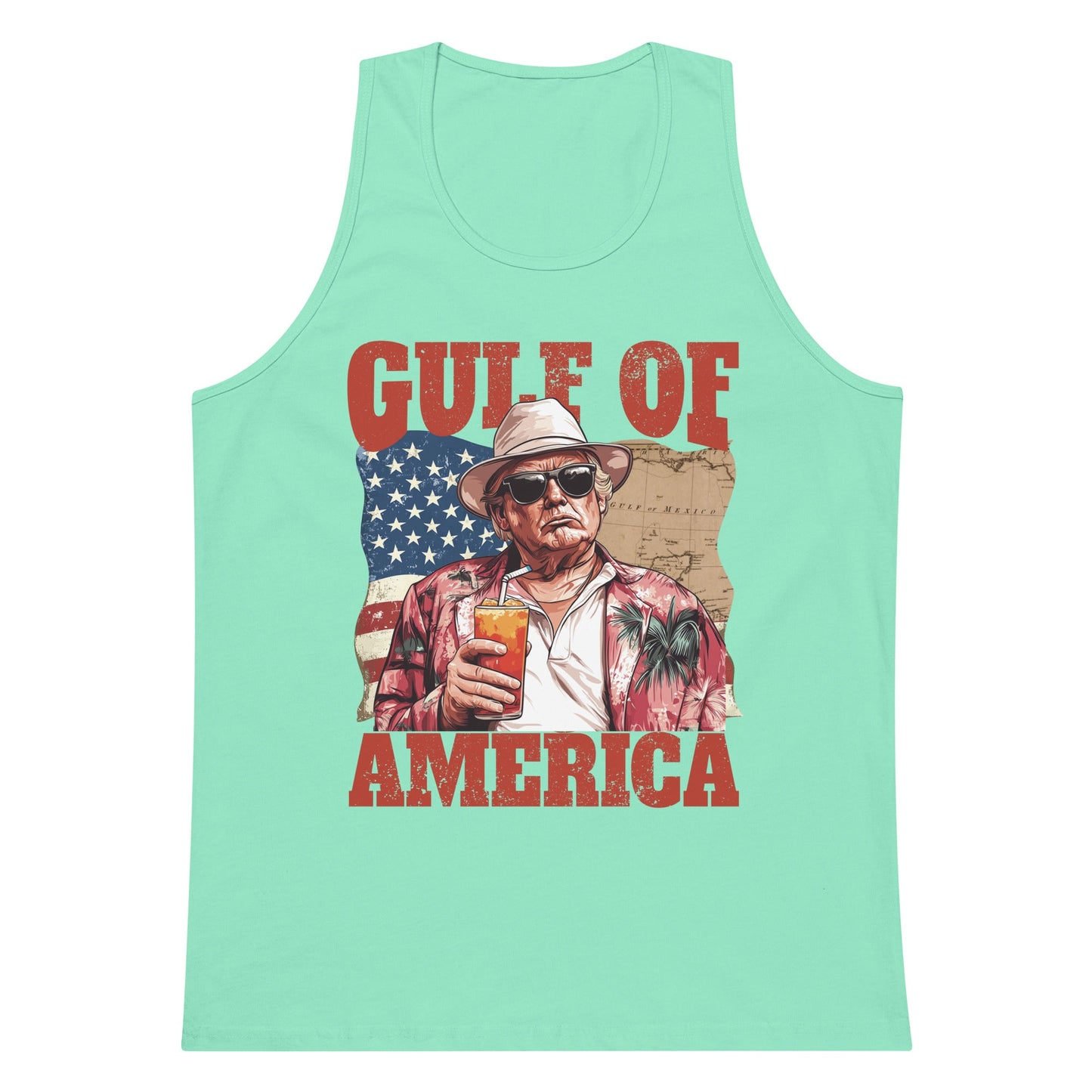 Gulf of America - Cold One Commander Tank – Premium Tank Top Shirt - Summer - Beach - USA - Patriotic - 4th of July - Gulf of America®