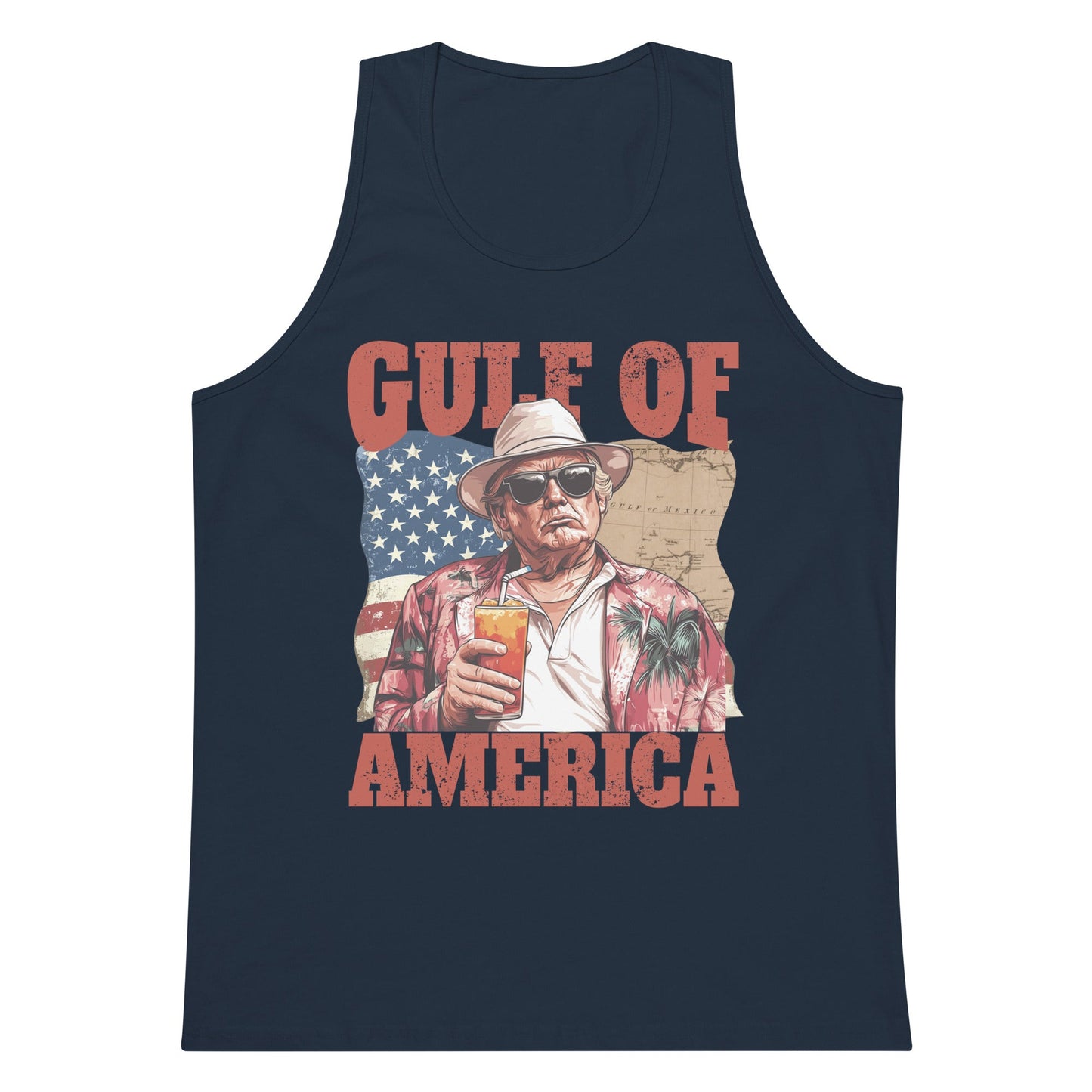 Gulf of America - Cold One Commander Tank – Premium Tank Top Shirt - Summer - Beach - USA - Patriotic - 4th of July - Gulf of America®