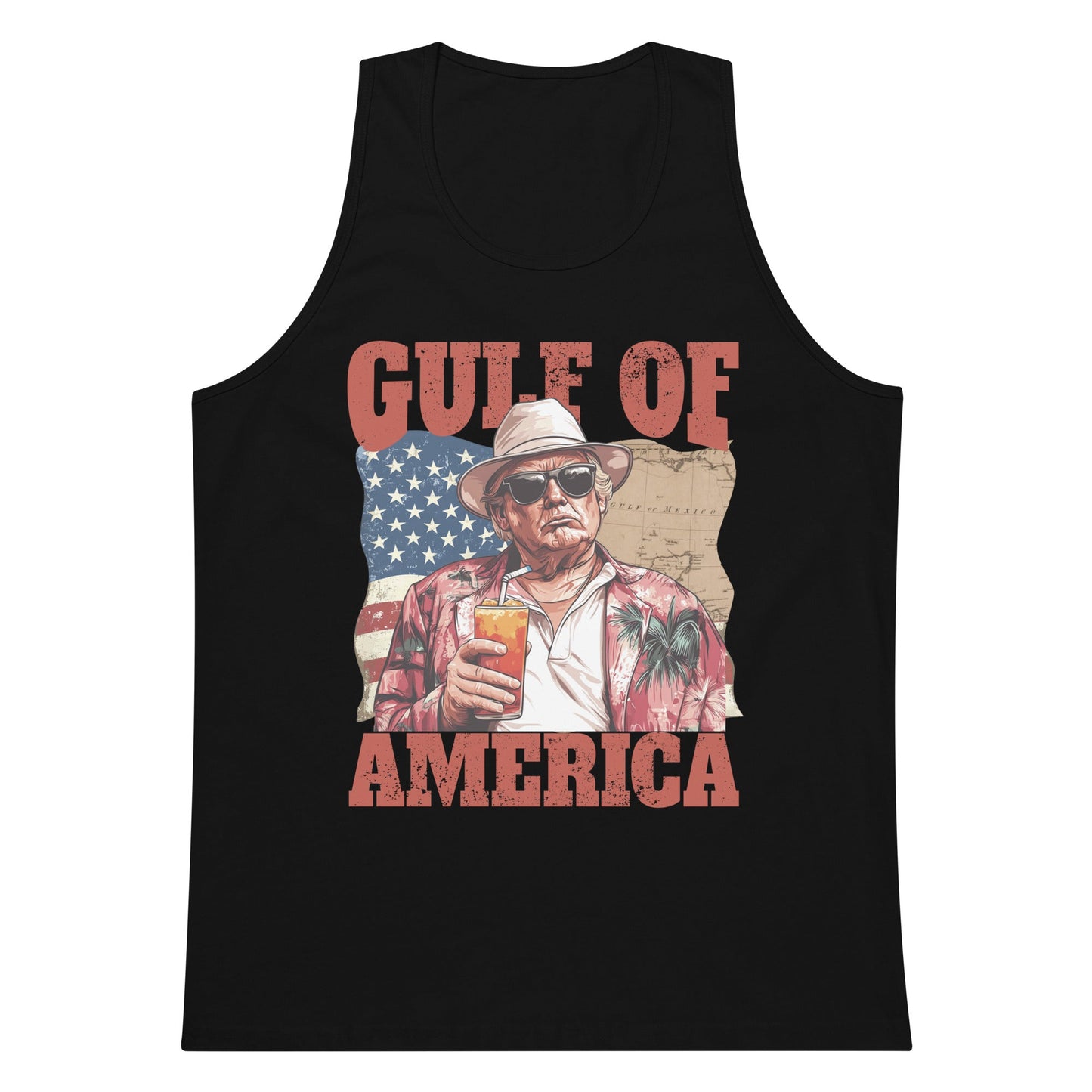 Gulf of America - Cold One Commander Tank – Premium Tank Top Shirt - Summer - Beach - USA - Patriotic - 4th of July - Gulf of America®