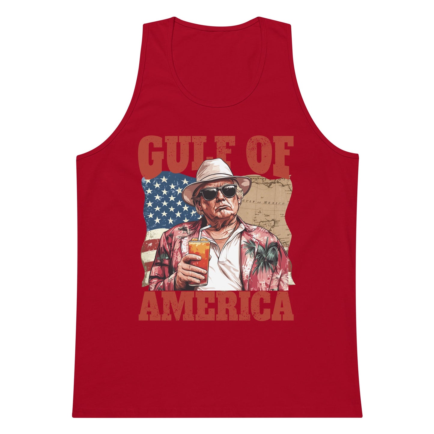 Gulf of America - Cold One Commander Tank – Premium Tank Top Shirt - Summer - Beach - USA - Patriotic - 4th of July - Gulf of America®