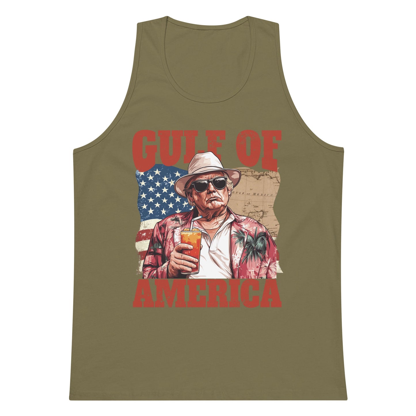 Gulf of America - Cold One Commander Tank – Premium Tank Top Shirt - Summer - Beach - USA - Patriotic - 4th of July - Gulf of America®