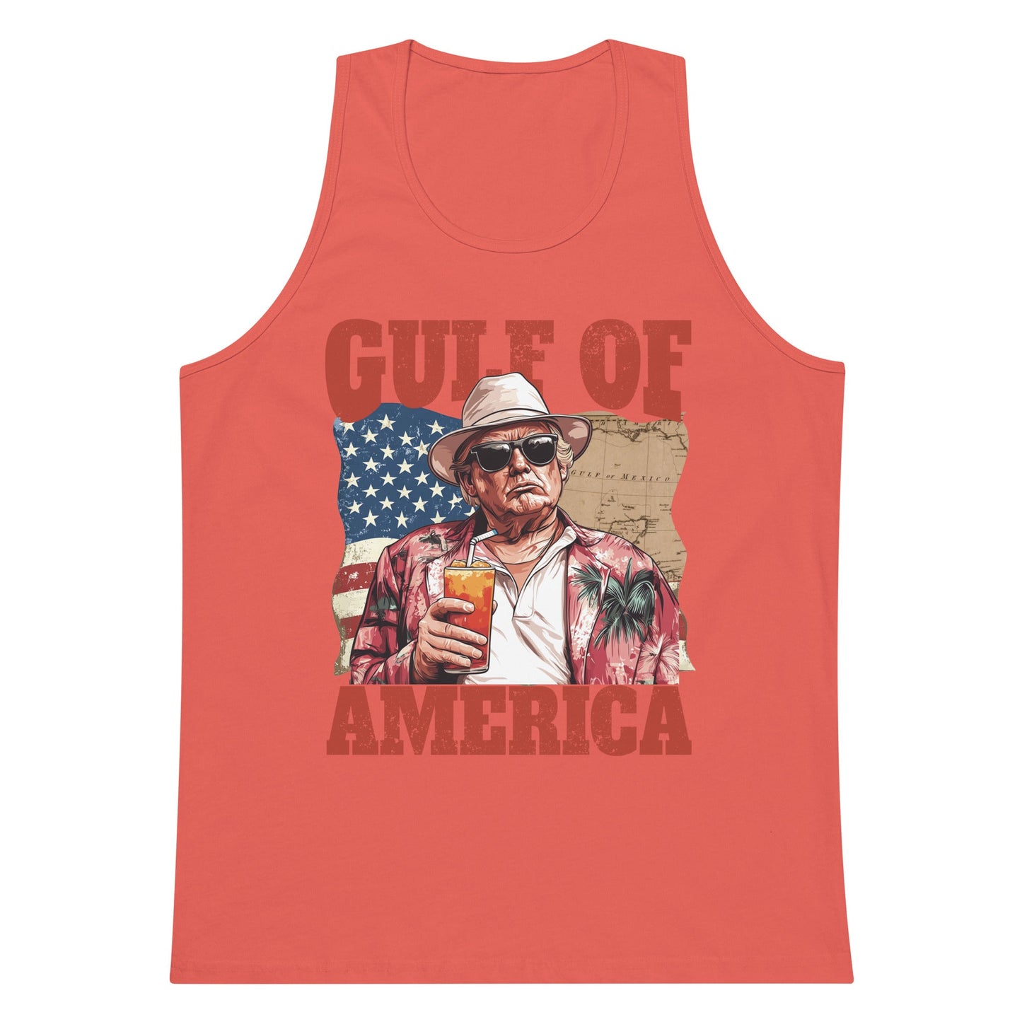 Gulf of America - Cold One Commander Tank – Premium Tank Top Shirt - Summer - Beach - USA - Patriotic - 4th of July - Gulf of America®