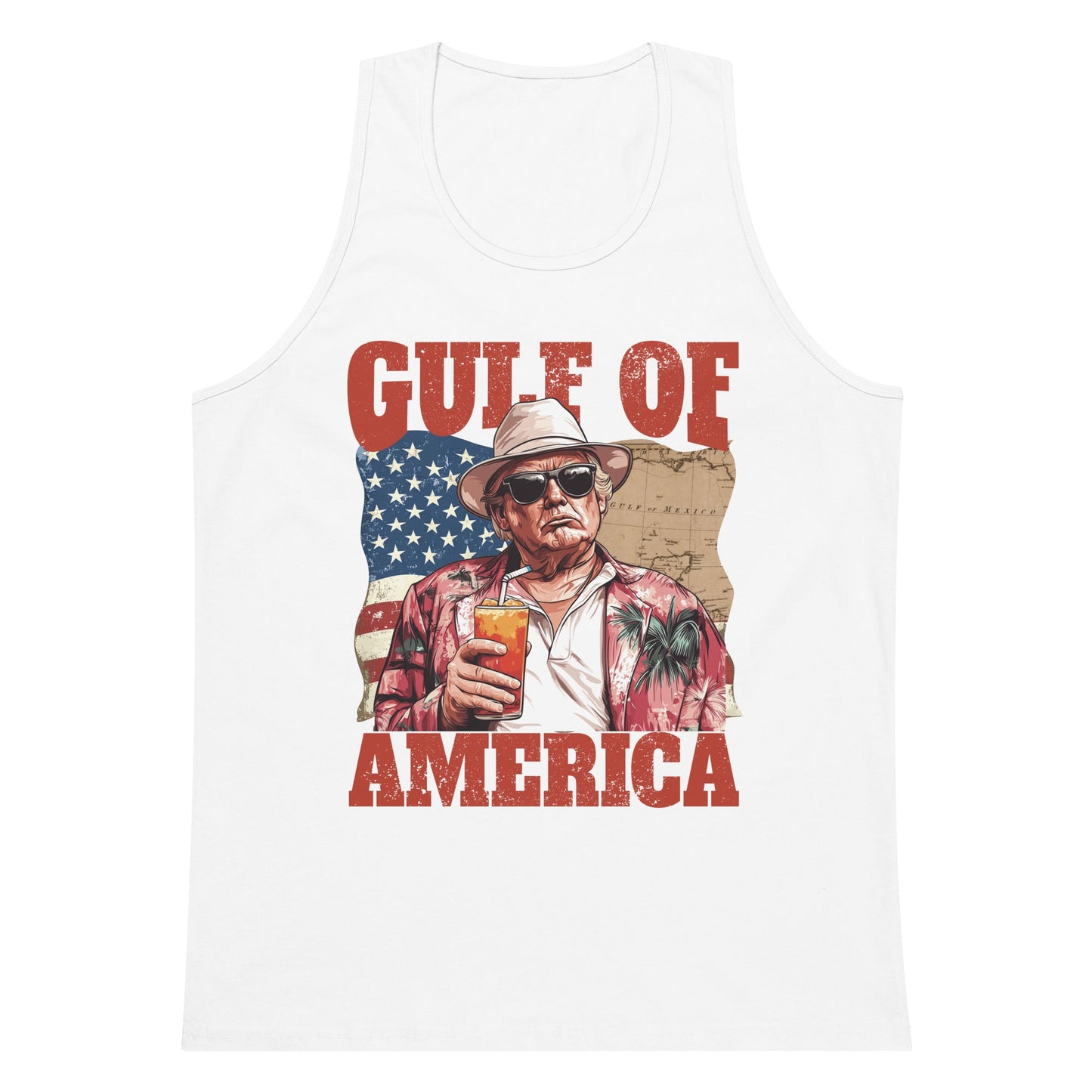 Gulf of America - Cold One Commander Tank – Premium Tank Top Shirt - Summer - Beach - USA - Patriotic - 4th of July - Gulf of America®