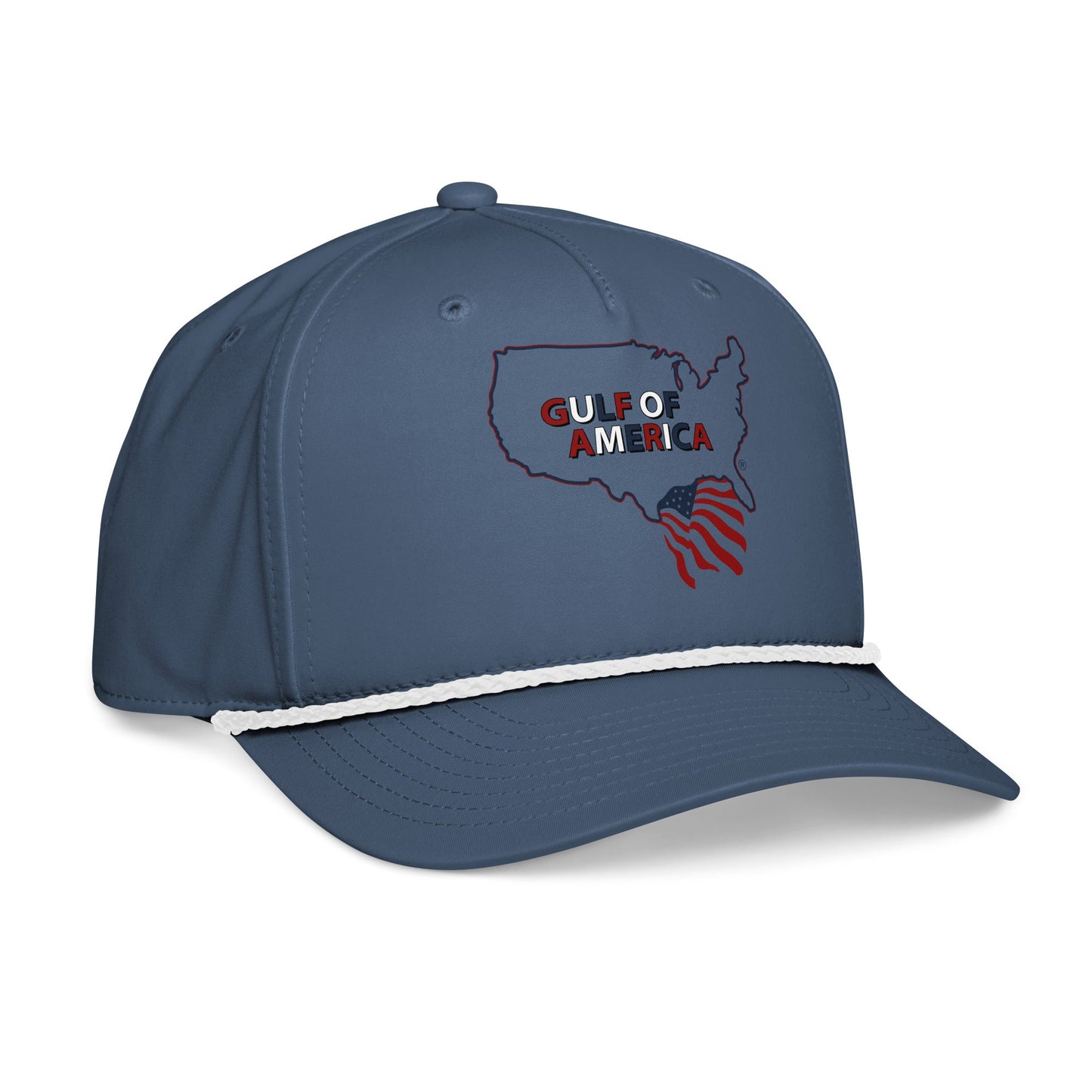 Gulf of America - Continental Pride Hat – Map & Flag Edition - Premium Classic Rope Cap - Summer - Beach - USA - Patriotic - 4th of July - Gulf of America®