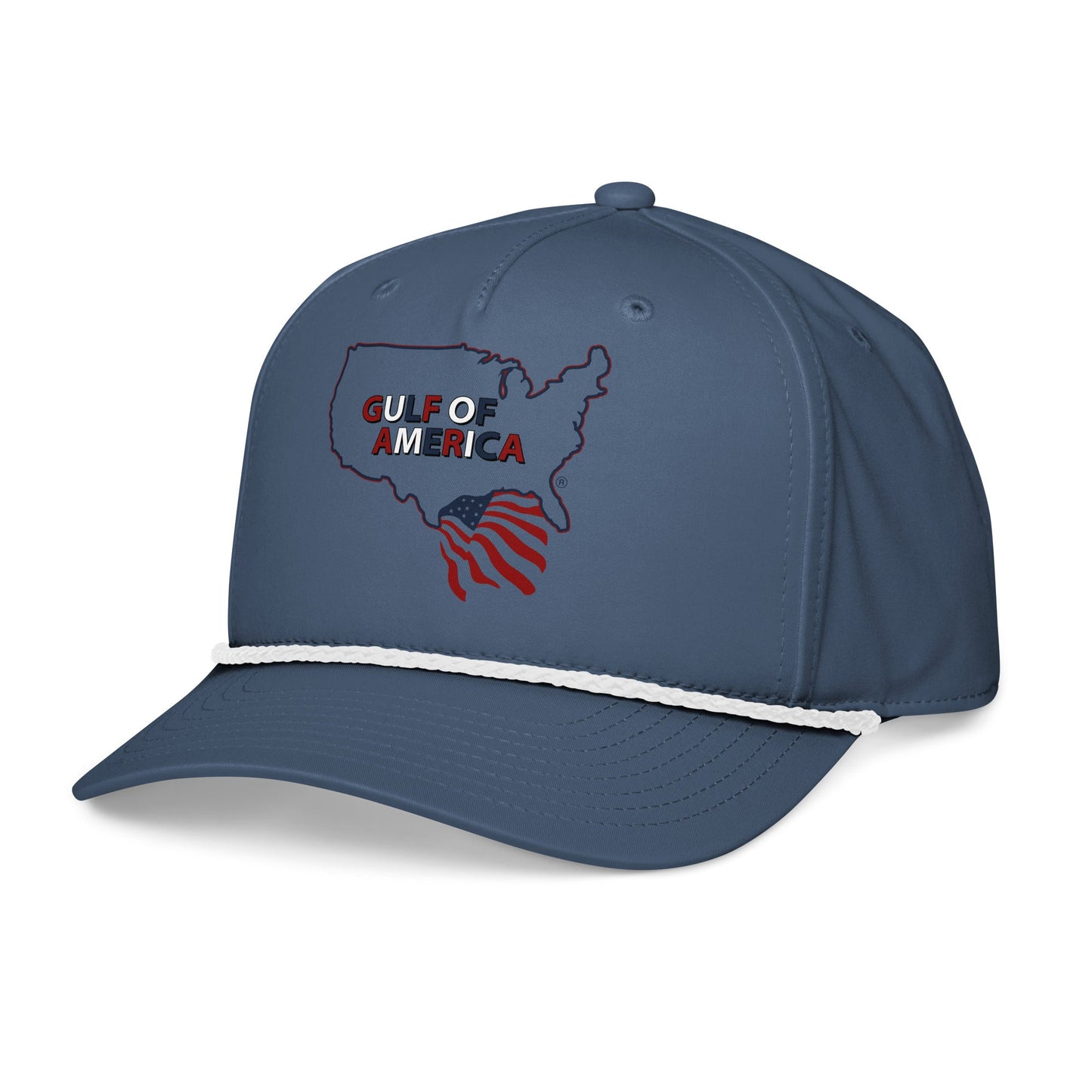 Gulf of America - Continental Pride Hat – Map & Flag Edition - Premium Classic Rope Cap - Summer - Beach - USA - Patriotic - 4th of July - Gulf of America®