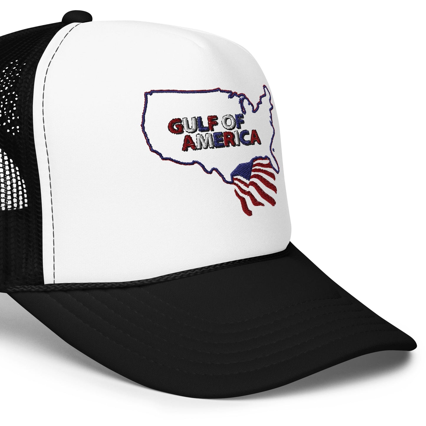 Gulf of America - Continental Pride Hat – Map & Flag Edition - Premium Foam Trucker Cap - Summer - Beach - USA - Patriotic - 4th of July - Gulf of America®