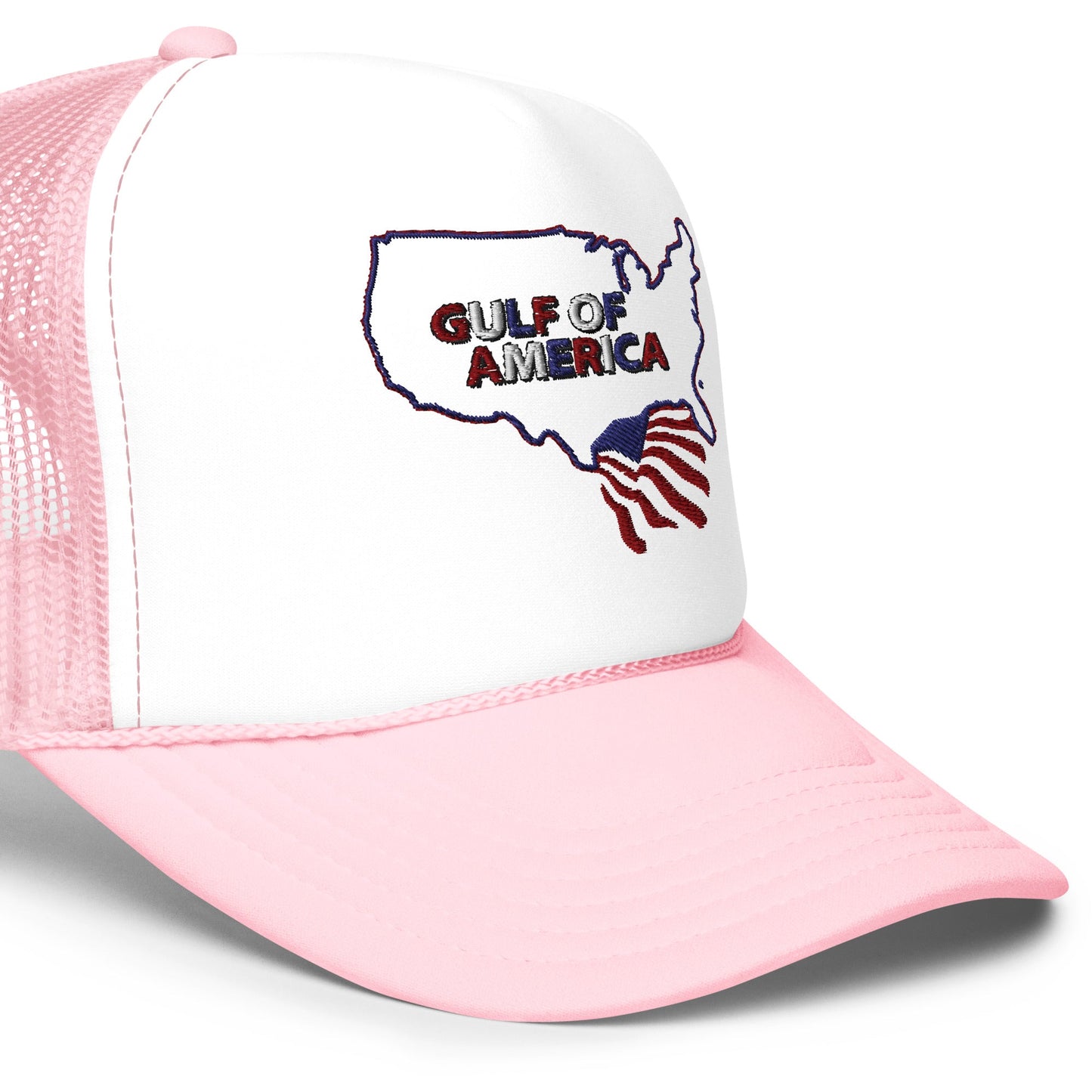 Gulf of America - Continental Pride Hat – Map & Flag Edition - Premium Foam Trucker Cap - Summer - Beach - USA - Patriotic - 4th of July - Gulf of America®