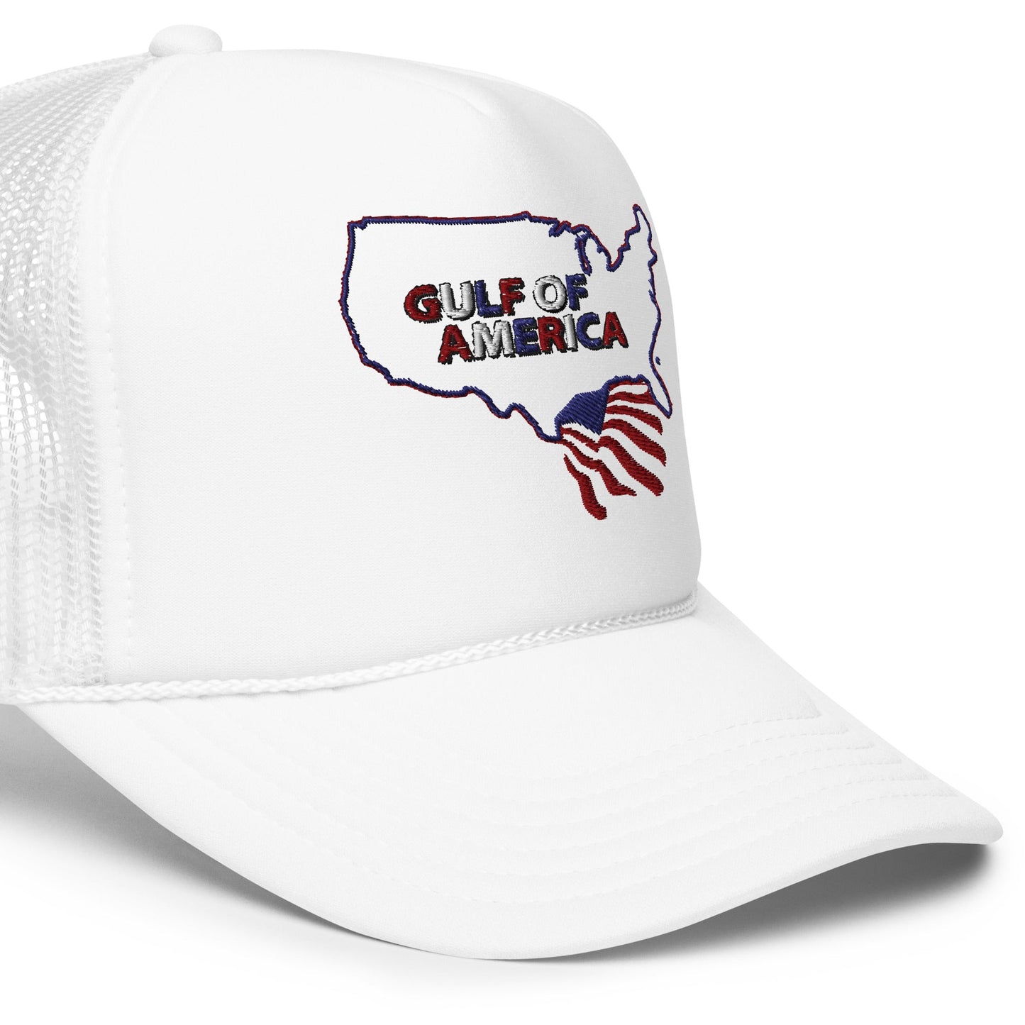 Gulf of America - Continental Pride Hat – Map & Flag Edition - Premium Foam Trucker Cap - Summer - Beach - USA - Patriotic - 4th of July - Gulf of America®