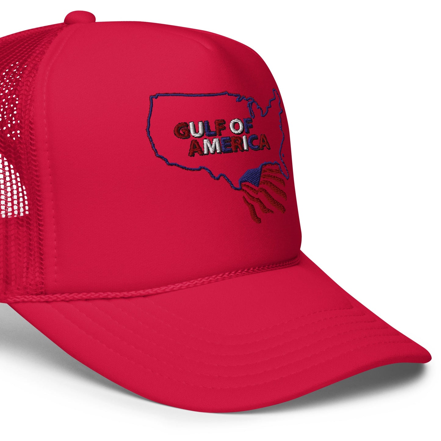 Gulf of America - Continental Pride Hat – Map & Flag Edition - Premium Foam Trucker Cap - Summer - Beach - USA - Patriotic - 4th of July - Gulf of America®