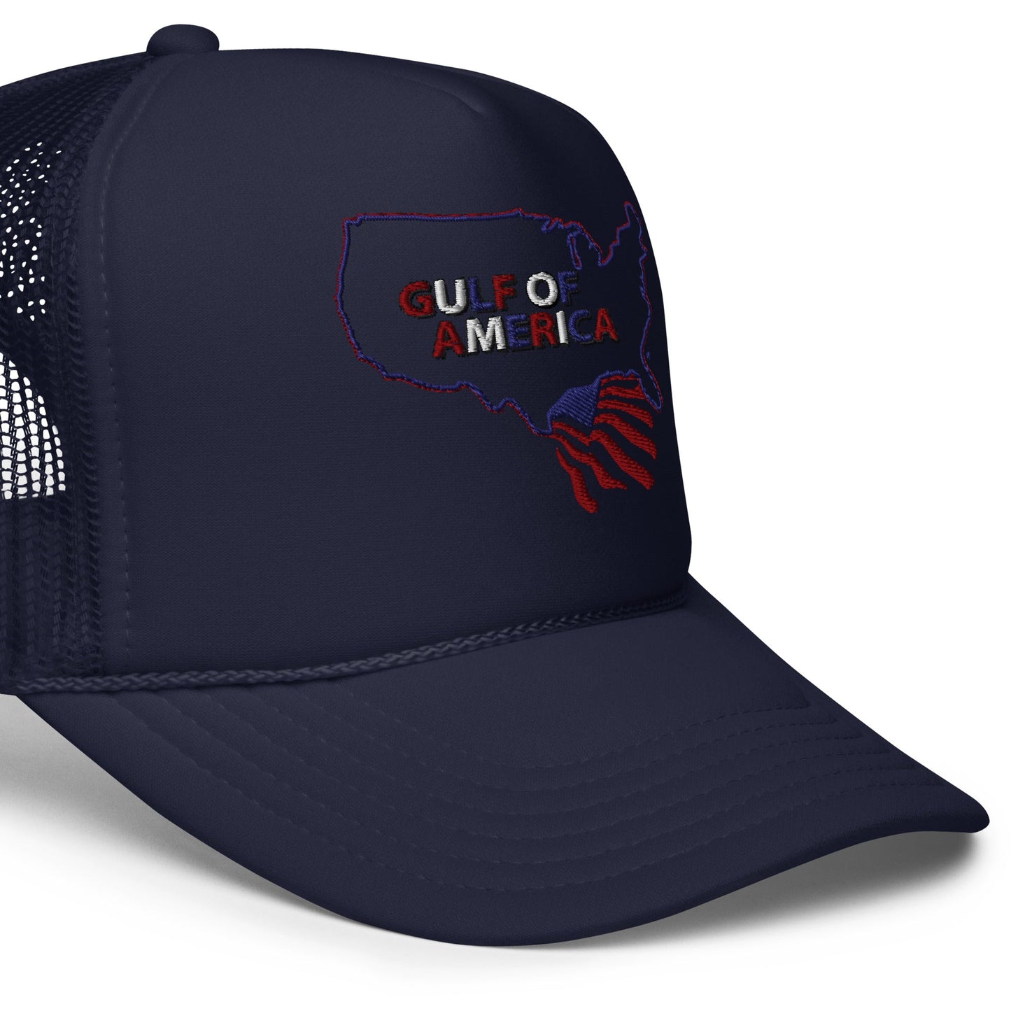 Gulf of America - Continental Pride Hat – Map & Flag Edition - Premium Foam Trucker Cap - Summer - Beach - USA - Patriotic - 4th of July - Gulf of America®
