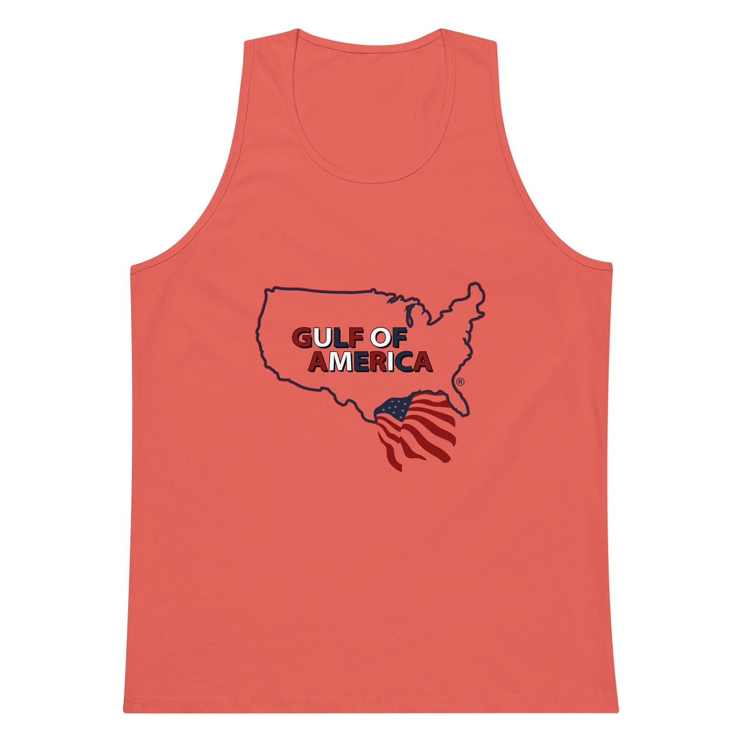 Gulf of America - Continental Pride Tank Top – Map & Flag Edition - Premium T Shirt - Summer - Beach - USA - Patriotic - 4th of July - Gulf of America®