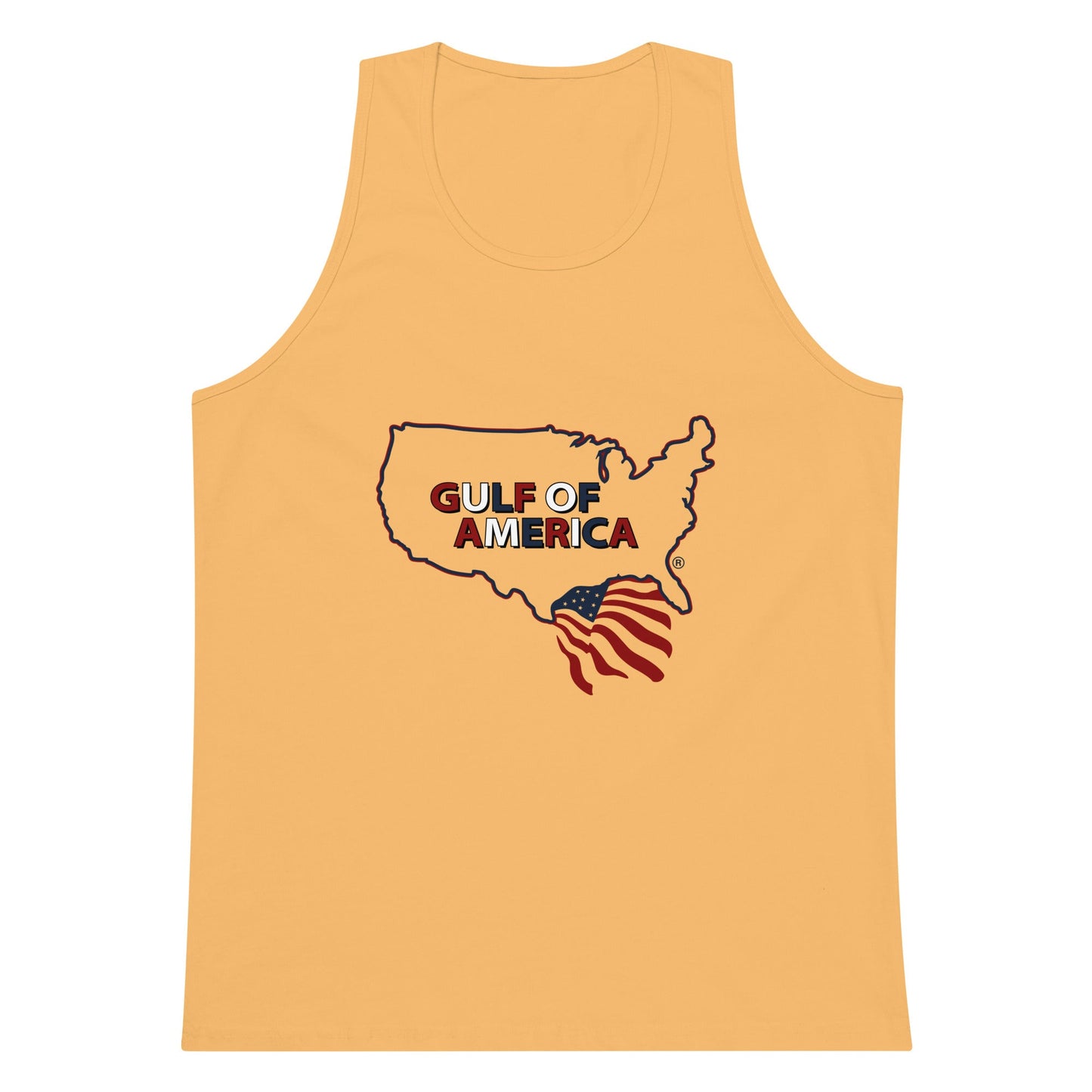 Gulf of America - Continental Pride Tank Top – Map & Flag Edition - Premium T Shirt - Summer - Beach - USA - Patriotic - 4th of July - Gulf of America®