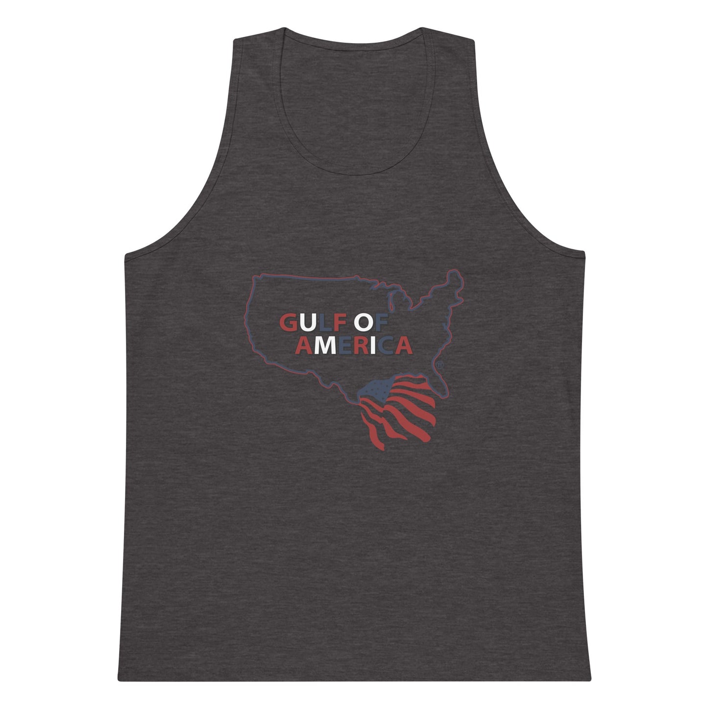 Gulf of America - Continental Pride Tank Top – Map & Flag Edition - Premium T Shirt - Summer - Beach - USA - Patriotic - 4th of July - Gulf of America®