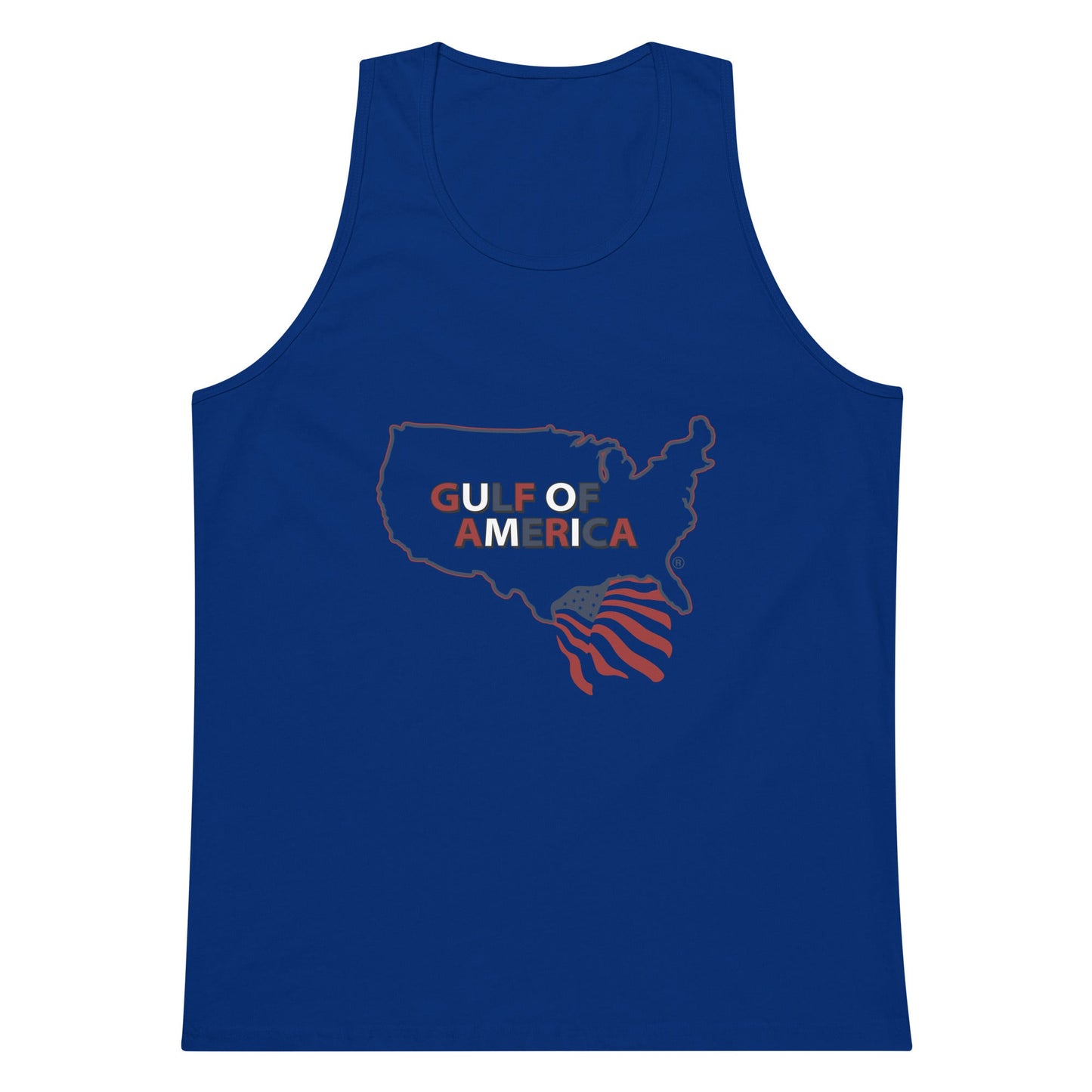 Gulf of America - Continental Pride Tank Top – Map & Flag Edition - Premium T Shirt - Summer - Beach - USA - Patriotic - 4th of July - Gulf of America®