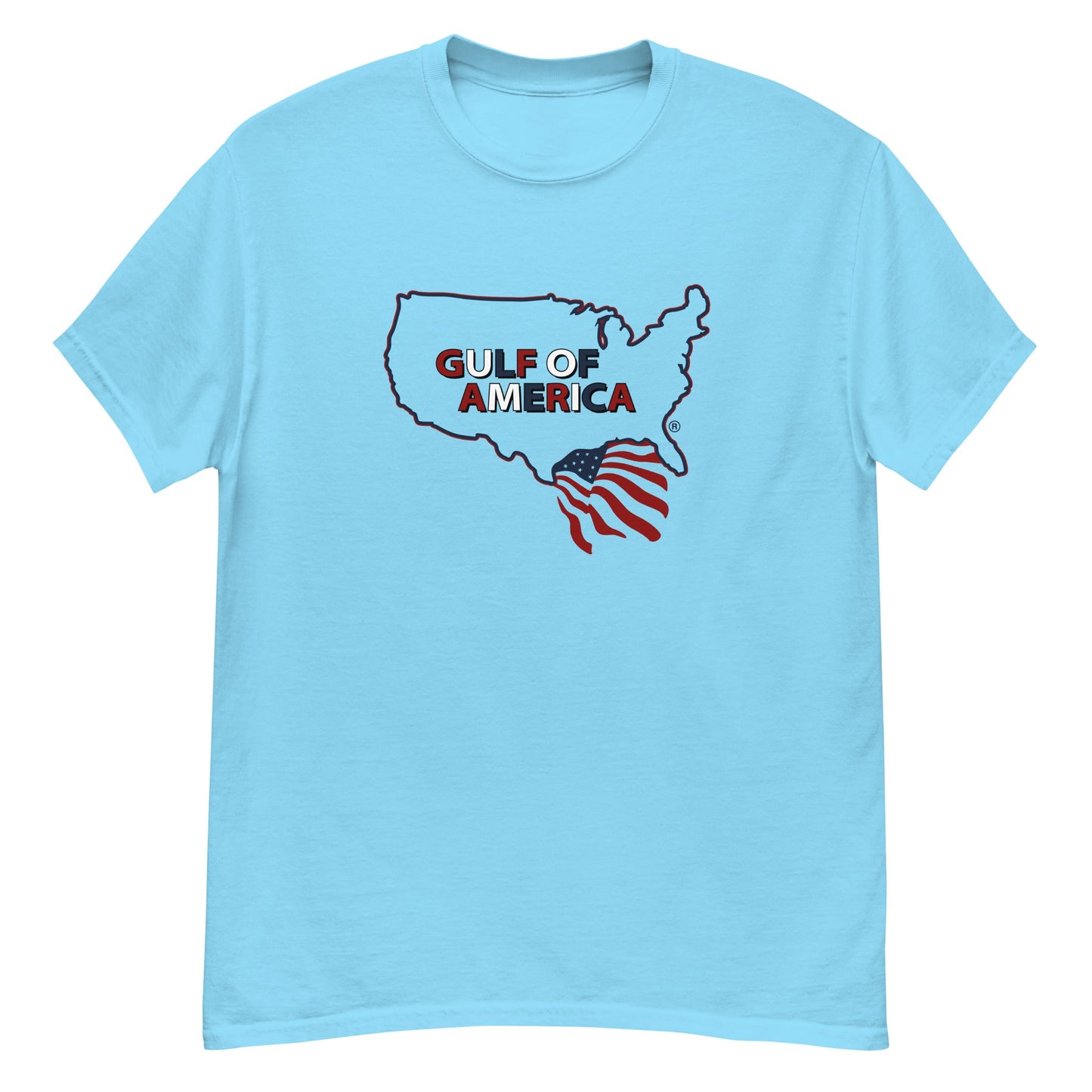 Gulf of America - Continental Pride Tee – Map & Flag Edition - Premium T Shirt - Summer - Beach - USA - Patriotic - 4th of July - Gulf of America®