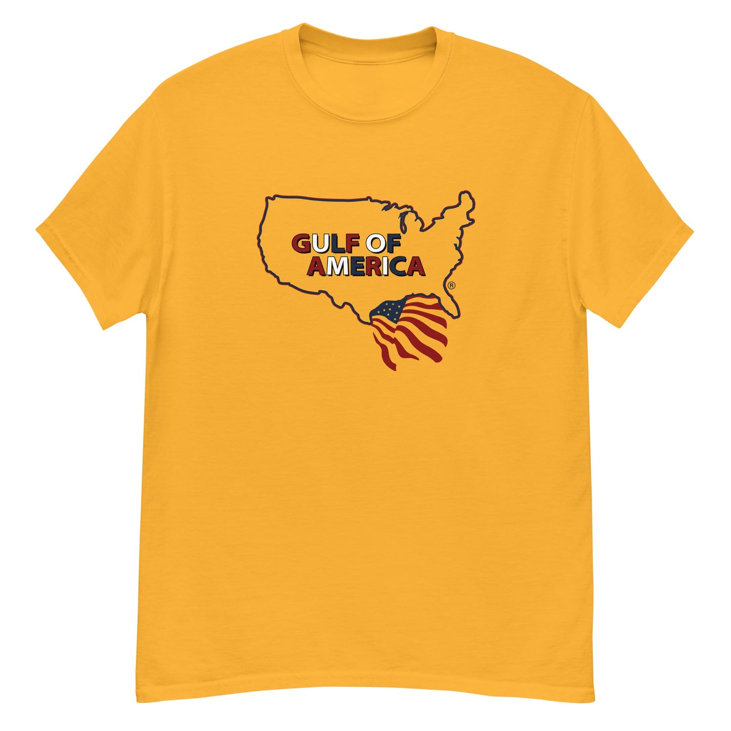 Gulf of America - Continental Pride Tee – Map & Flag Edition - Premium T Shirt - Summer - Beach - USA - Patriotic - 4th of July - Gulf of America®