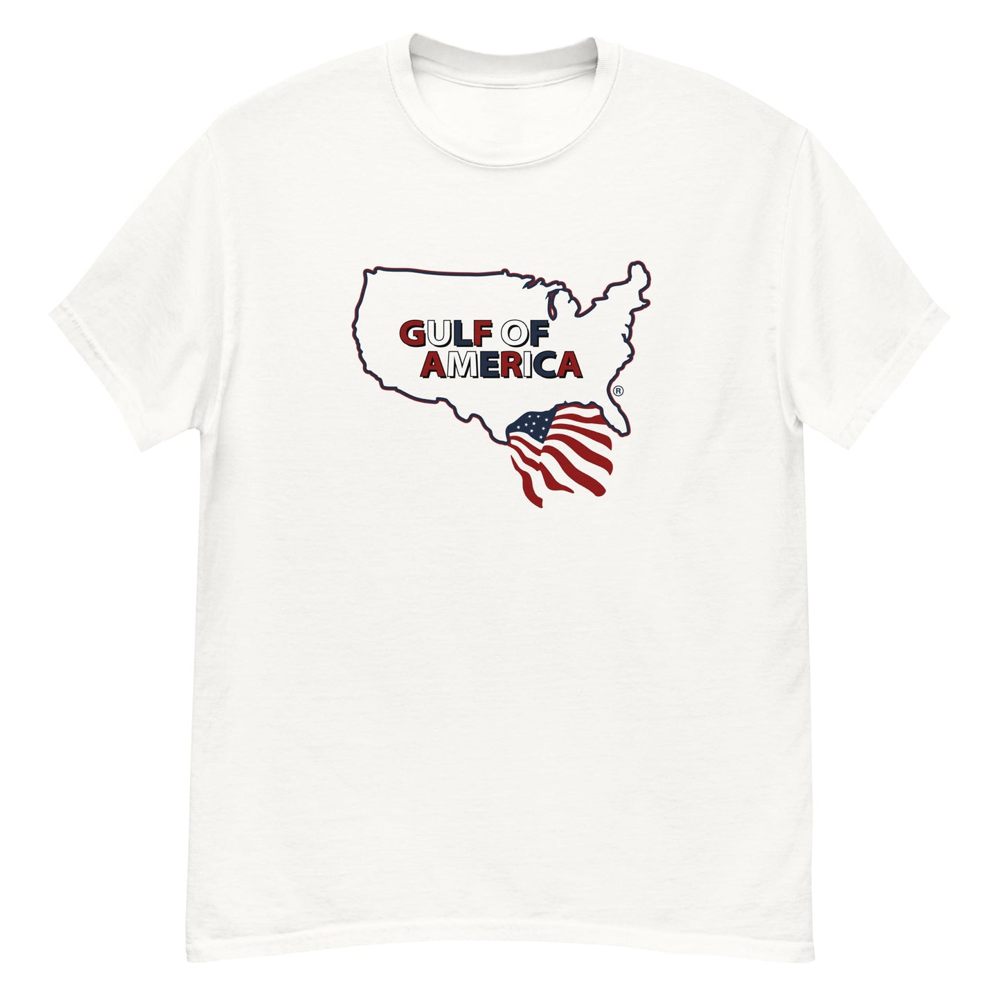 Gulf of America - Continental Pride Tee – Map & Flag Edition - Premium T Shirt - Summer - Beach - USA - Patriotic - 4th of July - Gulf of America®