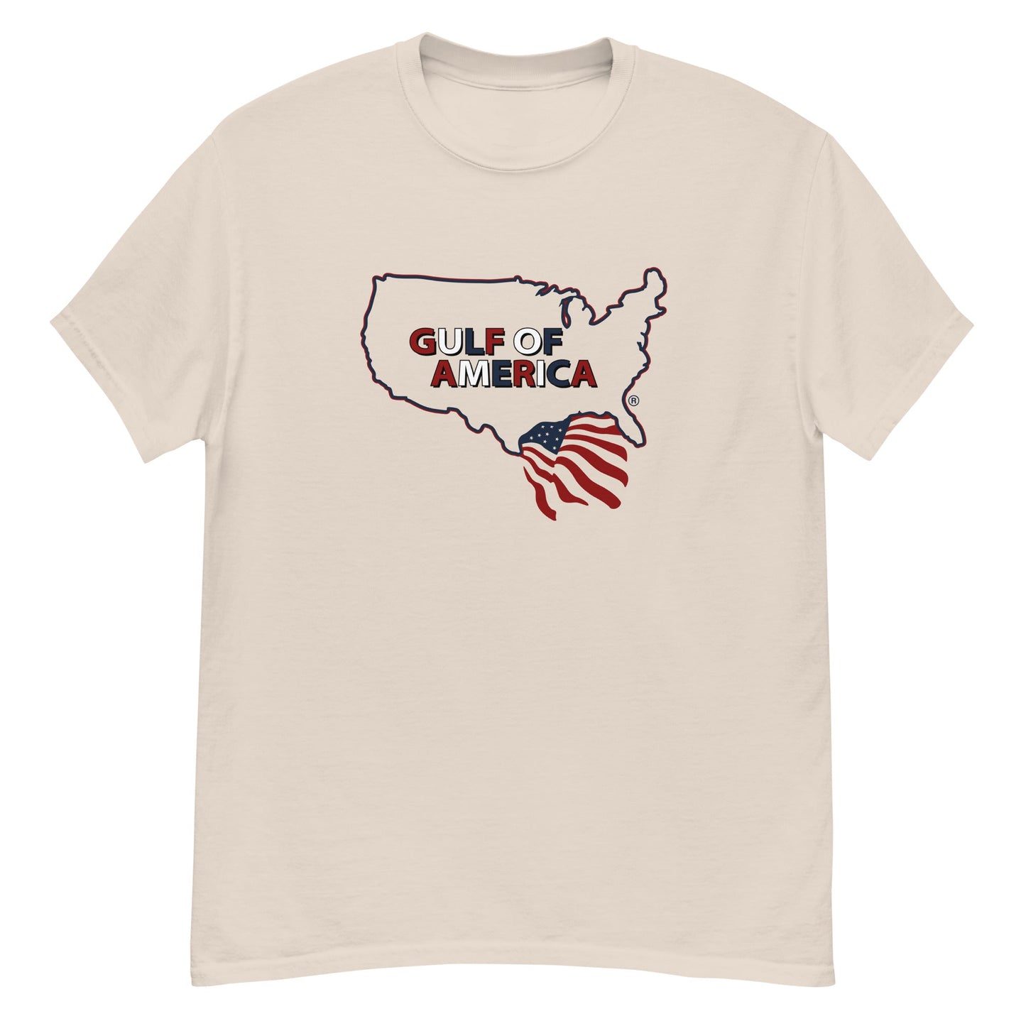 Gulf of America - Continental Pride Tee – Map & Flag Edition - Premium T Shirt - Summer - Beach - USA - Patriotic - 4th of July - Gulf of America®