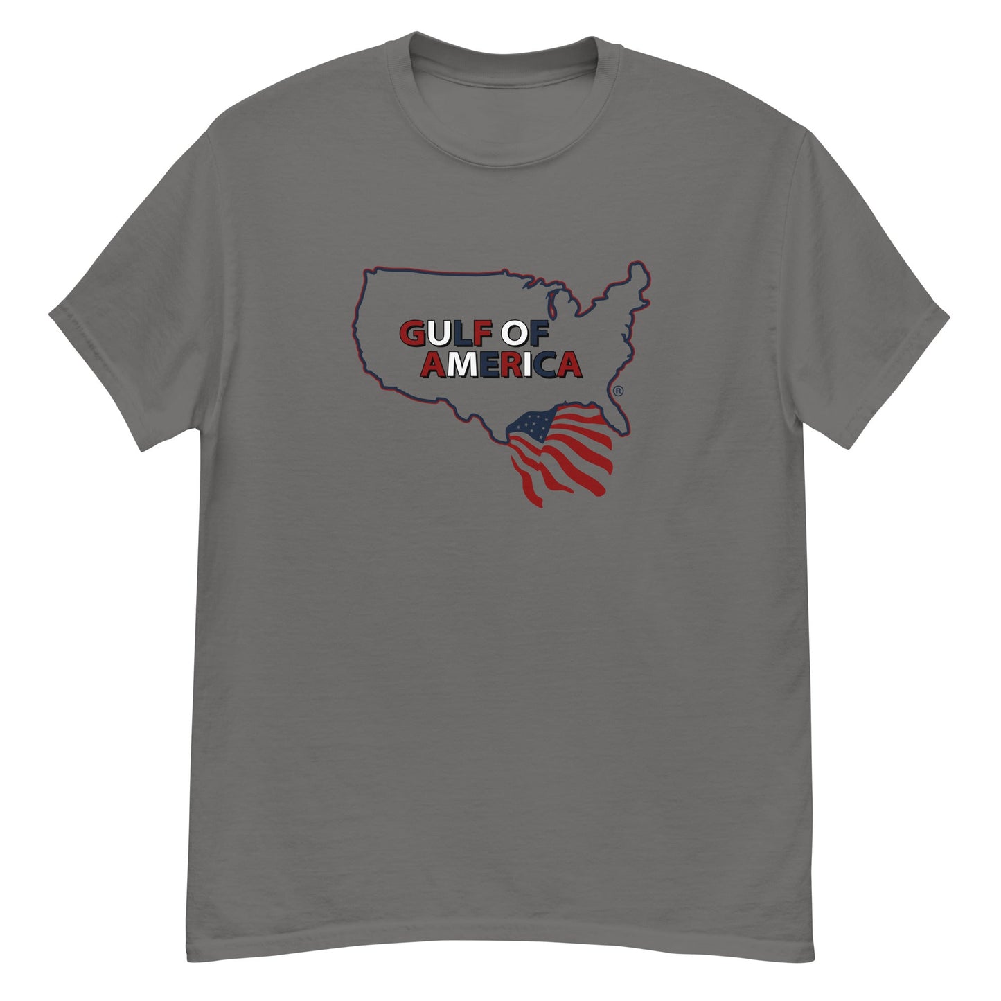 Gulf of America - Continental Pride Tee – Map & Flag Edition - Premium T Shirt - Summer - Beach - USA - Patriotic - 4th of July - Gulf of America®