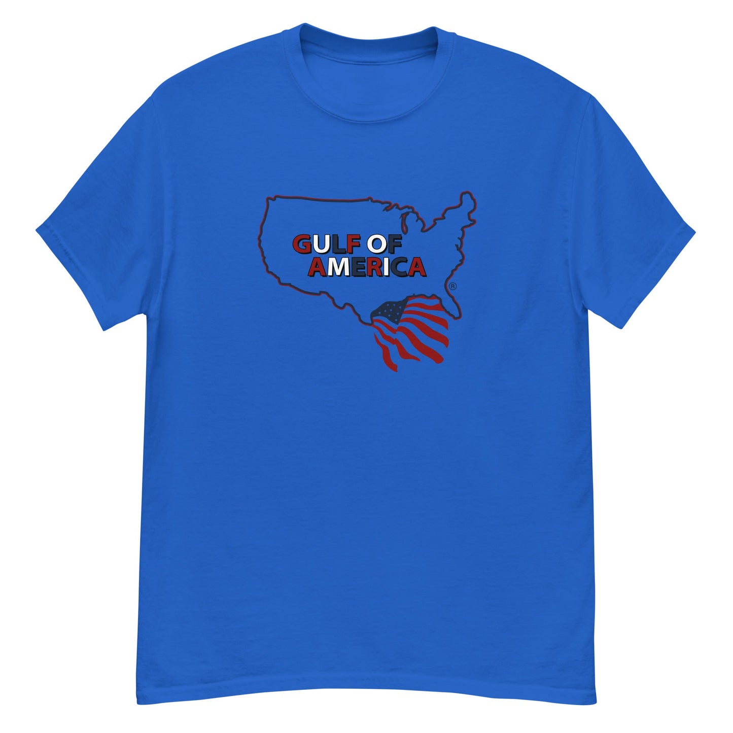 Gulf of America - Continental Pride Tee – Map & Flag Edition - Premium T Shirt - Summer - Beach - USA - Patriotic - 4th of July - Gulf of America®