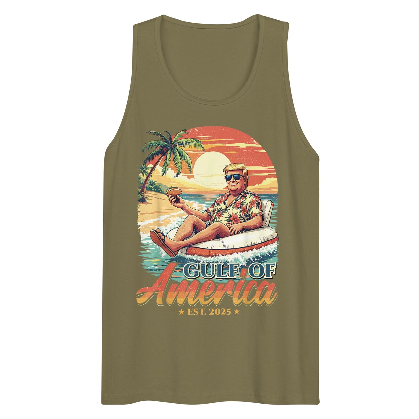 Gulf of America - Float Commander Tank – Premium Tank Top Shirt - Summer - Beach - USA - Patriotic - 4th of July - Gulf of America®