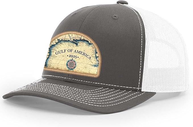 Gulf of America Hat Embroidered Patch Mesh Back Trucker Hat - Gulf of America®