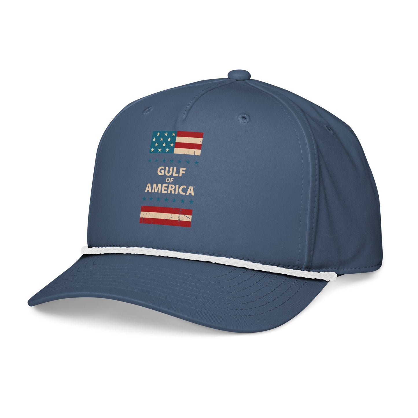 Gulf of America - Patriotic Surrounding Hat – Premium Classic Rope Cap - Summer - Beach - USA - Patriotic - 4th of July - Gulf of America®