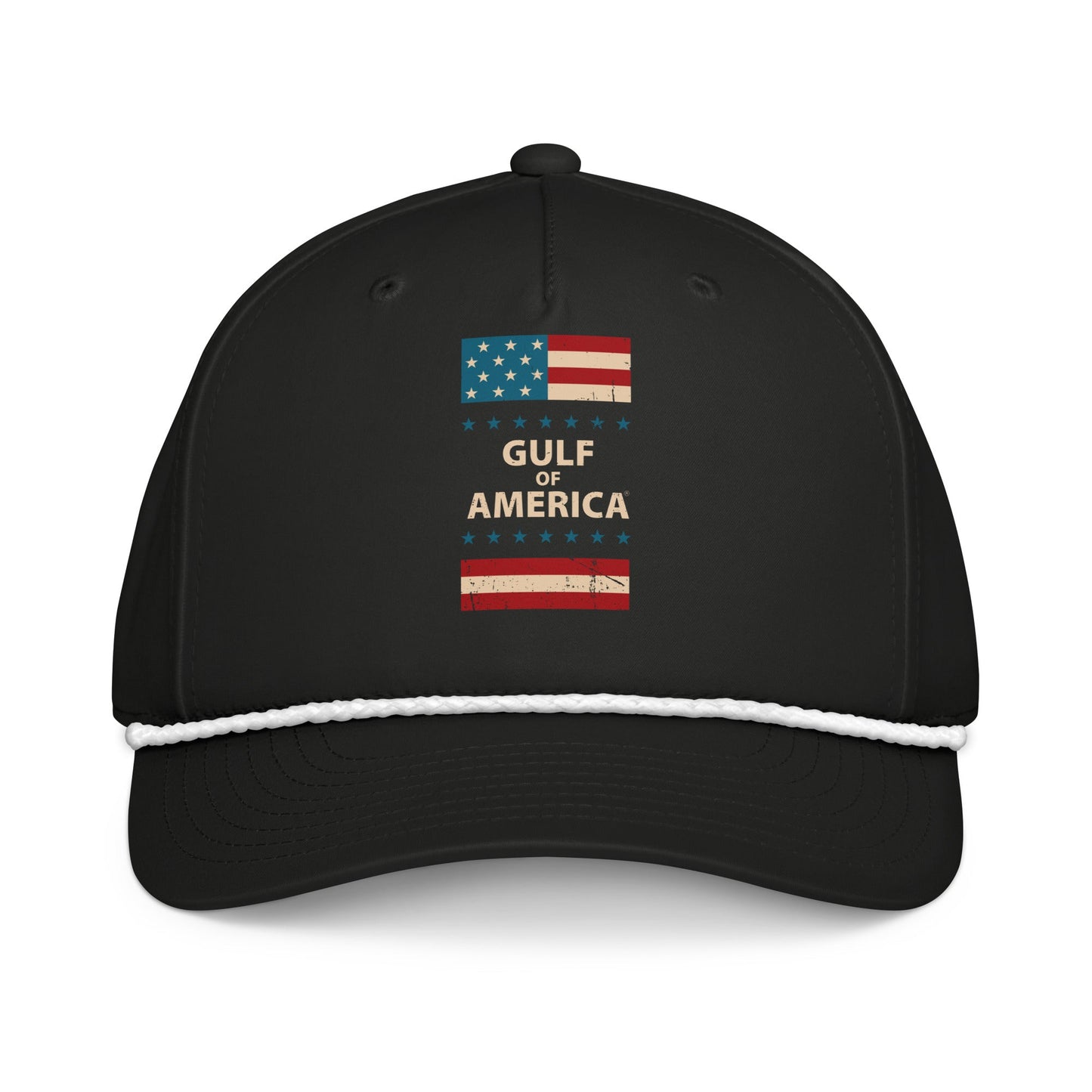 Gulf of America - Patriotic Surrounding Hat – Premium Classic Rope Cap - Summer - Beach - USA - Patriotic - 4th of July - Gulf of America®