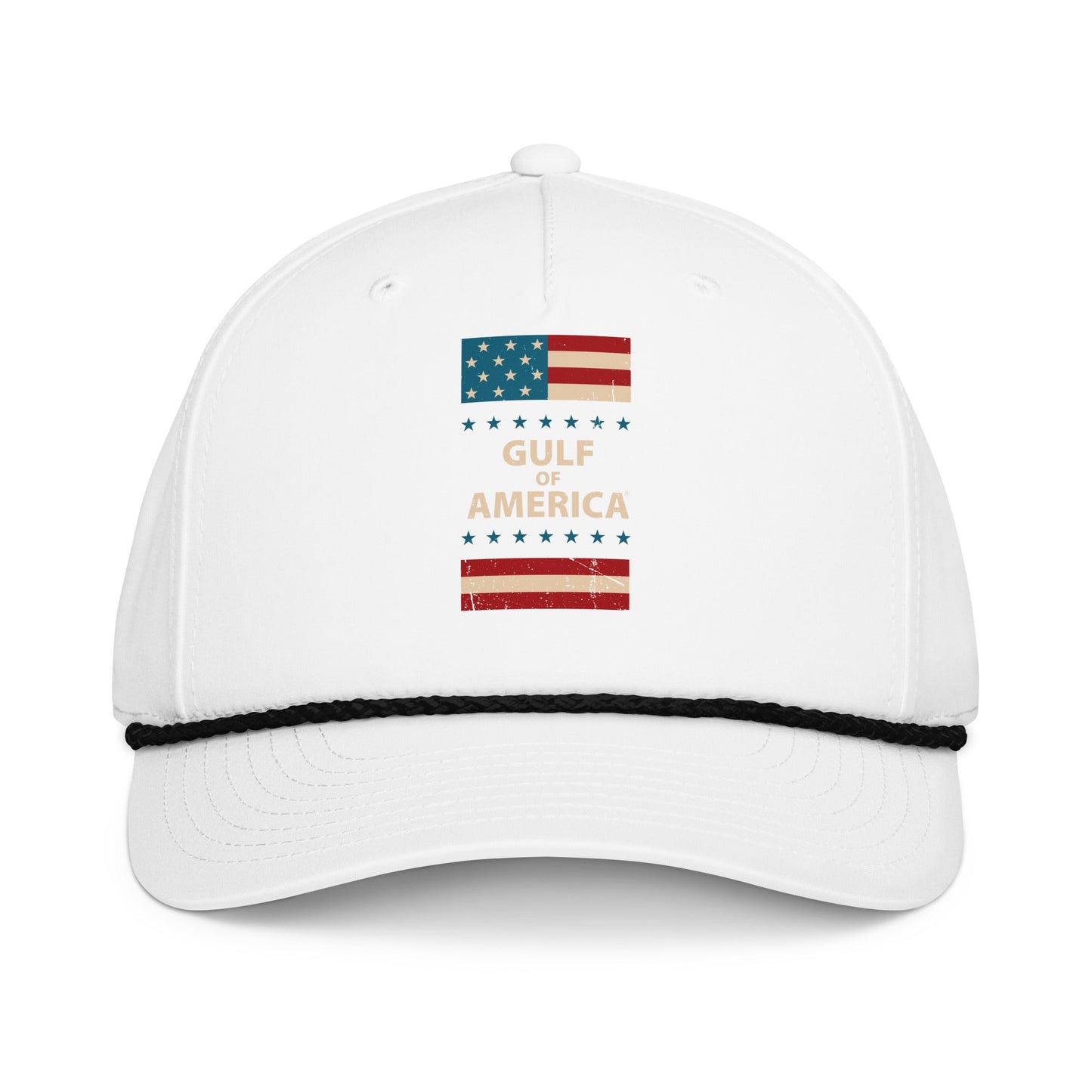 Gulf of America - Patriotic Surrounding Hat – Premium Classic Rope Cap - Summer - Beach - USA - Patriotic - 4th of July - Gulf of America®