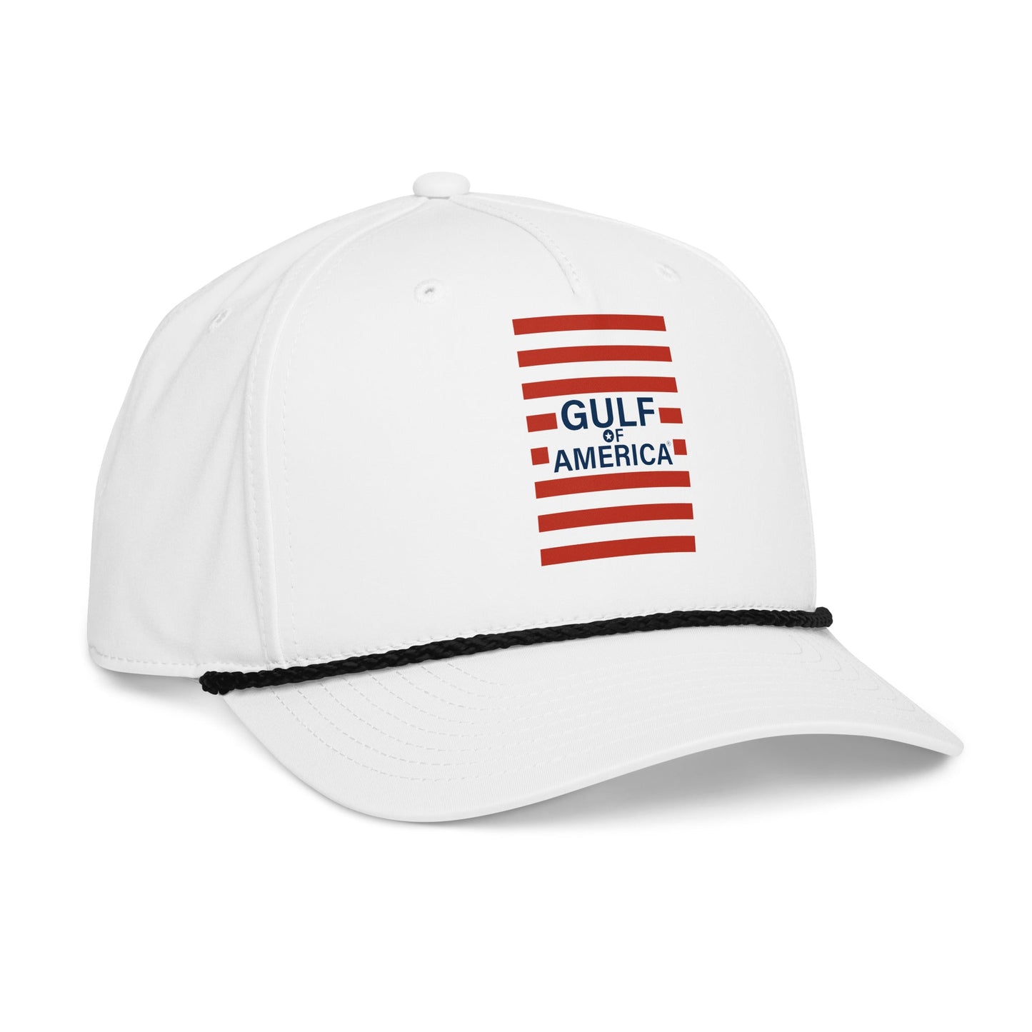 Gulf of America - Red Stripe Hat – Premium Classic Rope Cap - Summer - Beach - USA - Patriotic - 4th of July - Gulf of America®