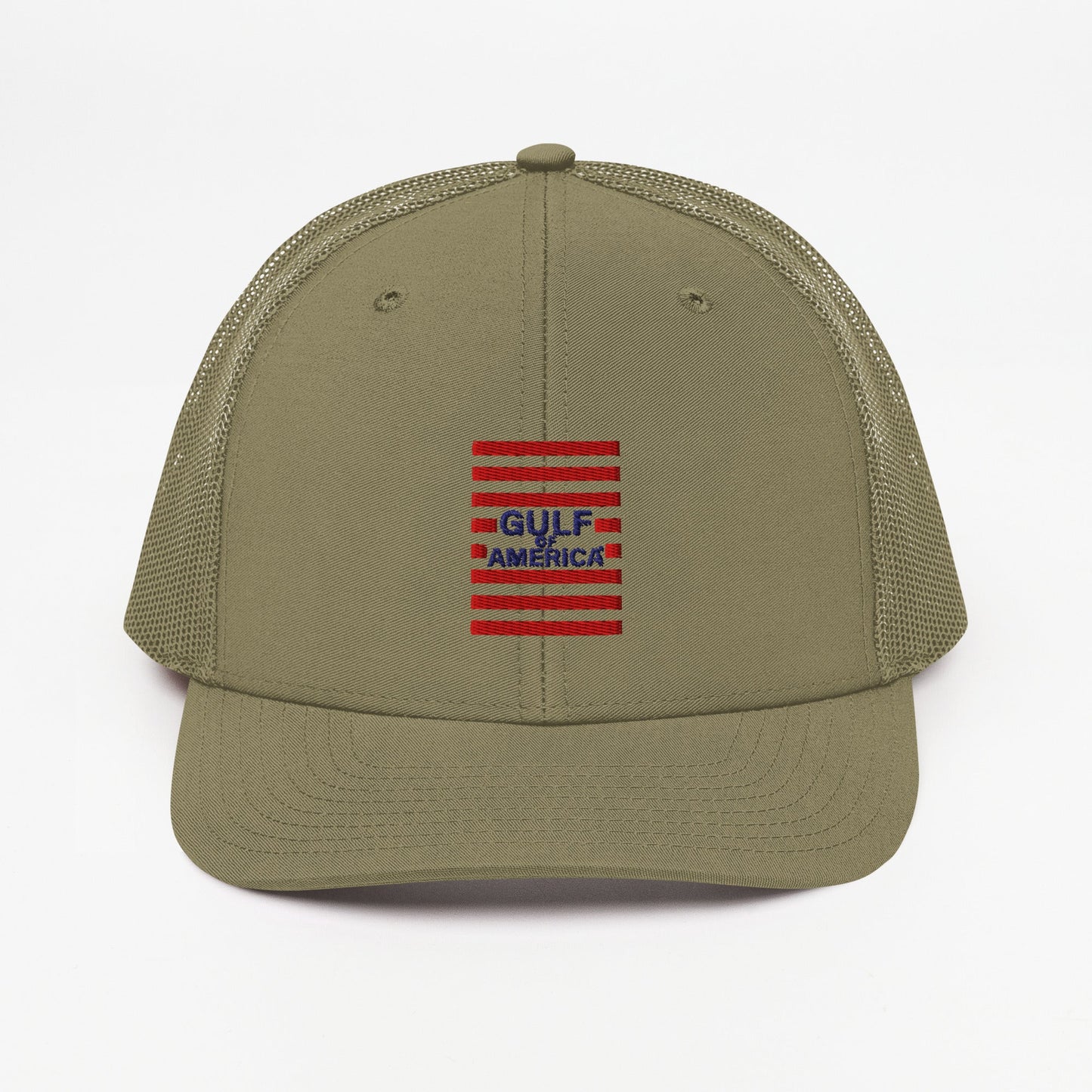 Gulf of America - Red Stripe Hat – Premium Modern Trucker Cap - Summer - Beach - USA - Patriotic - 4th of July - Gulf of America®