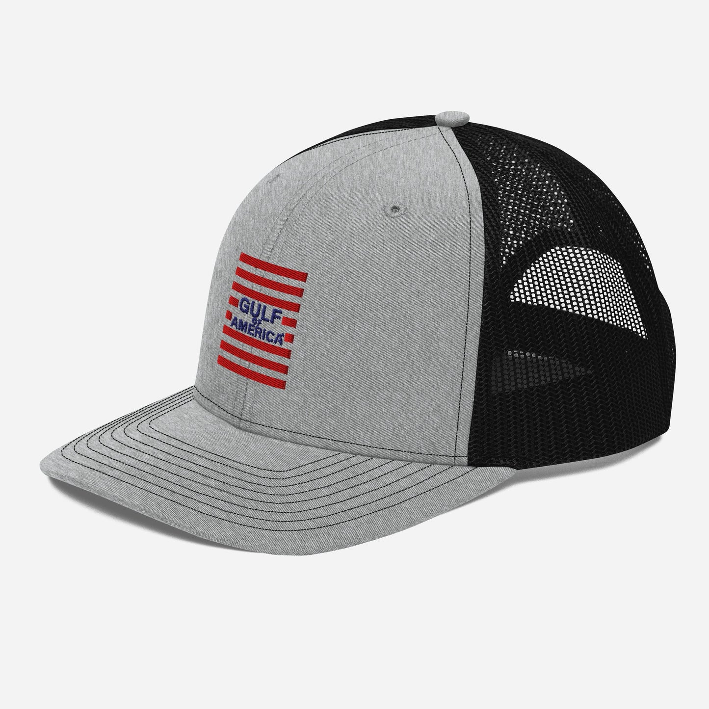 Gulf of America - Red Stripe Hat – Premium Modern Trucker Cap - Summer - Beach - USA - Patriotic - 4th of July - Gulf of America®