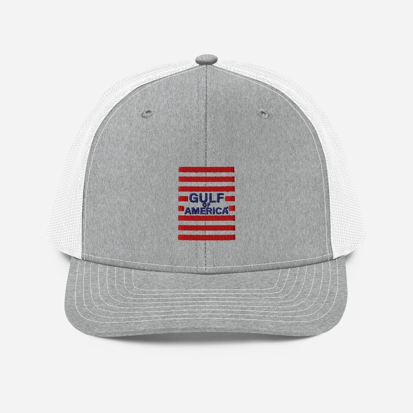 Gulf of America - Red Stripe Hat – Premium Modern Trucker Cap - Summer - Beach - USA - Patriotic - 4th of July - Gulf of America®