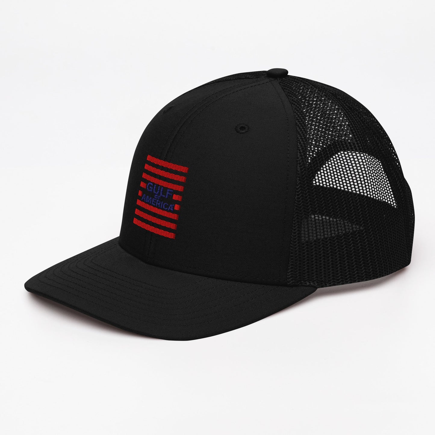 Gulf of America - Red Stripe Hat – Premium Modern Trucker Cap - Summer - Beach - USA - Patriotic - 4th of July - Gulf of America®