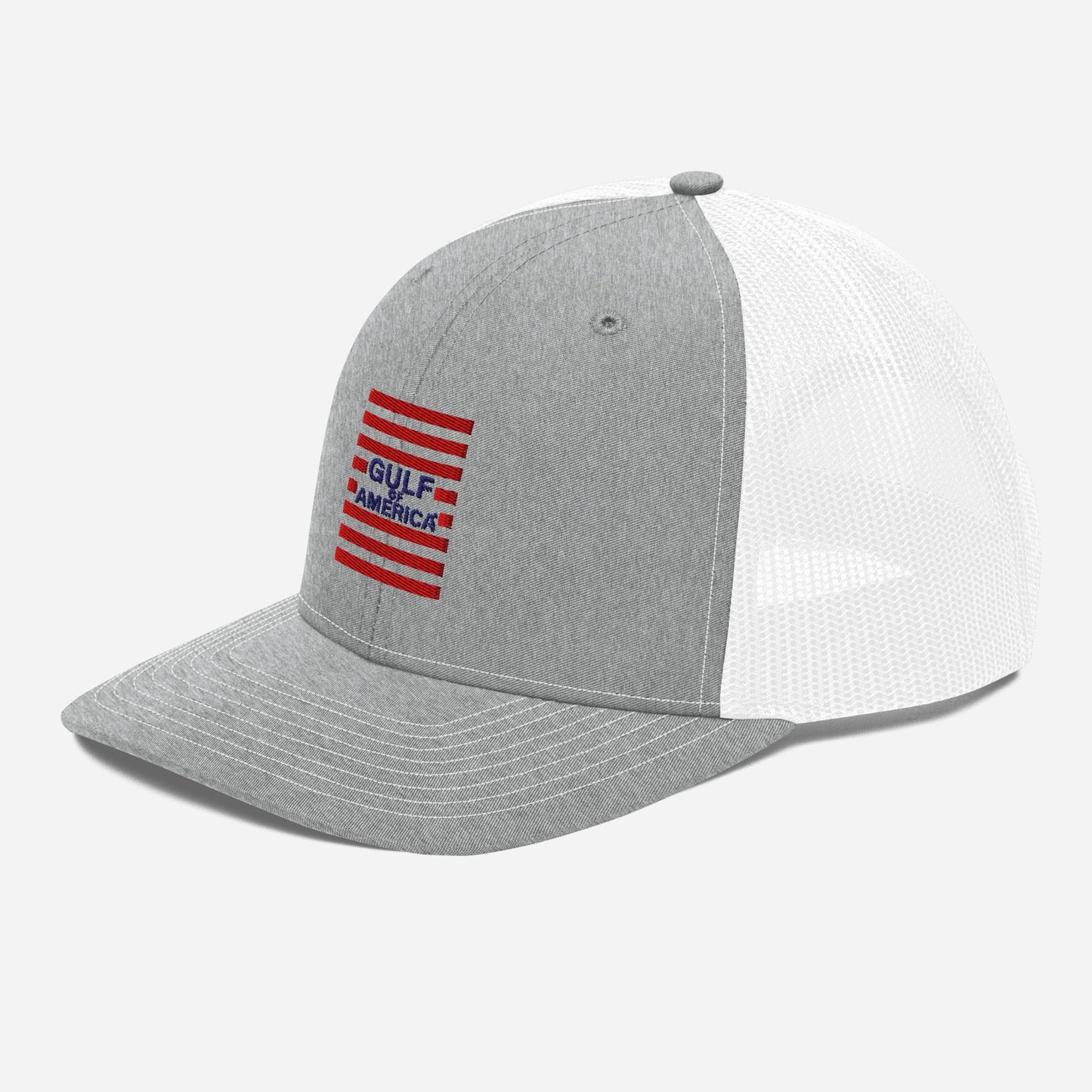 Gulf of America - Red Stripe Hat – Premium Modern Trucker Cap - Summer - Beach - USA - Patriotic - 4th of July - Gulf of America®