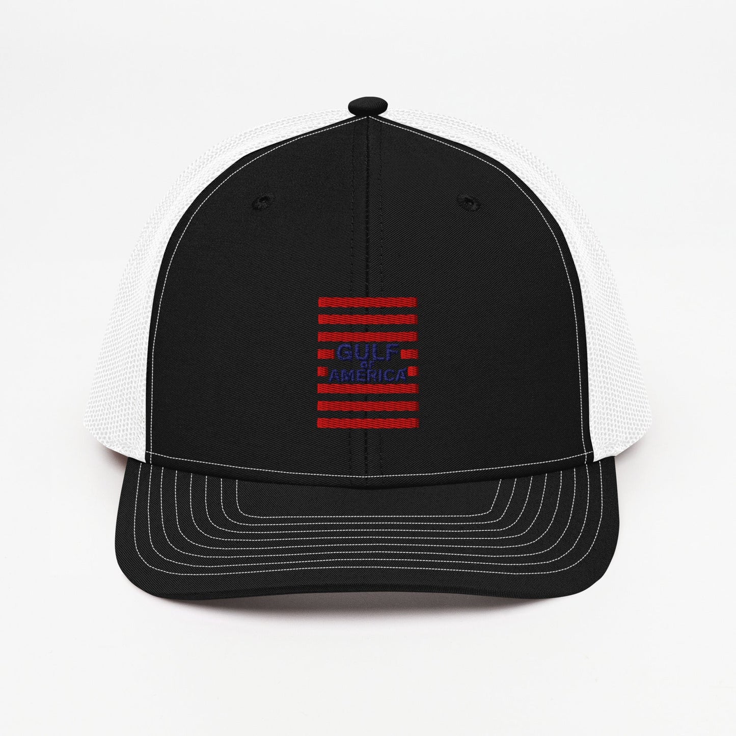 Gulf of America - Red Stripe Hat – Premium Modern Trucker Cap - Summer - Beach - USA - Patriotic - 4th of July - Gulf of America®