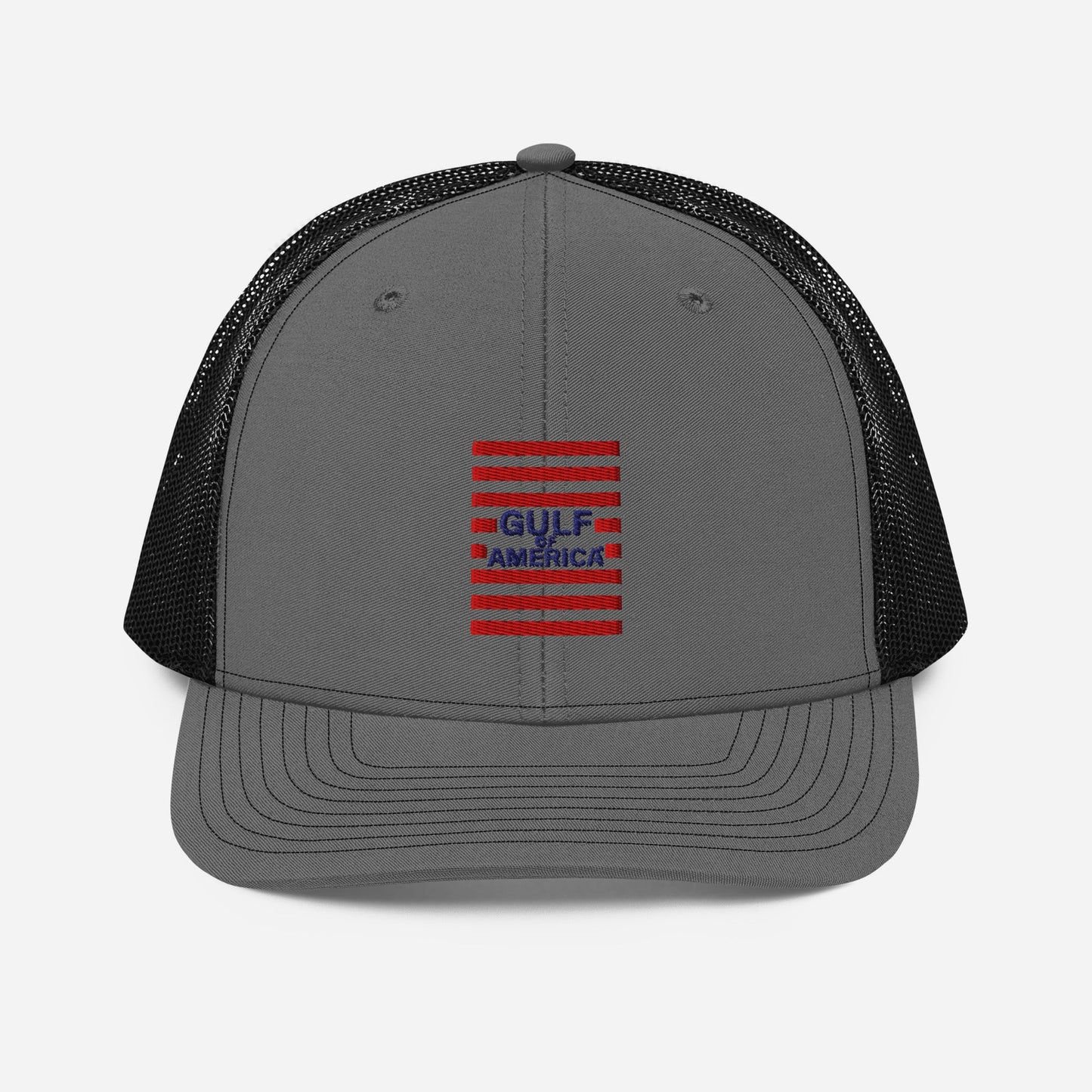 Gulf of America - Red Stripe Hat – Premium Modern Trucker Cap - Summer - Beach - USA - Patriotic - 4th of July - Gulf of America®