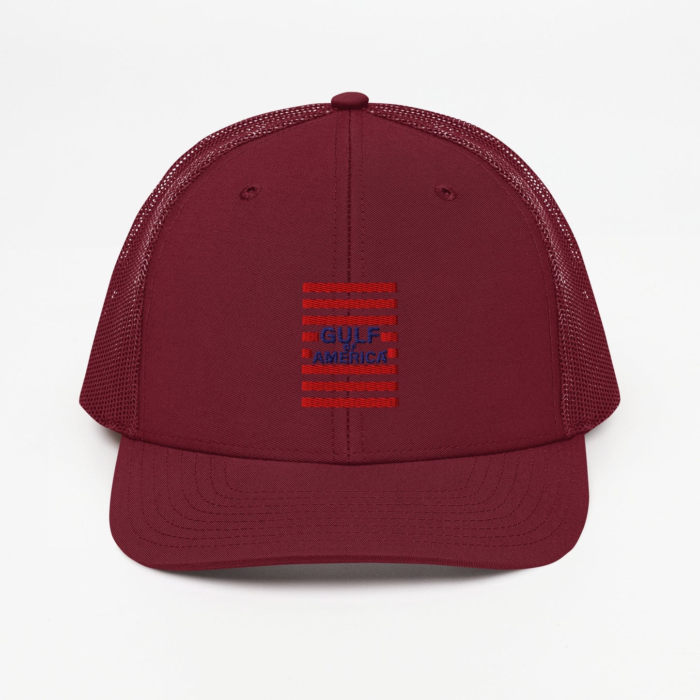 Gulf of America - Red Stripe Hat – Premium Modern Trucker Cap - Summer - Beach - USA - Patriotic - 4th of July - Gulf of America®