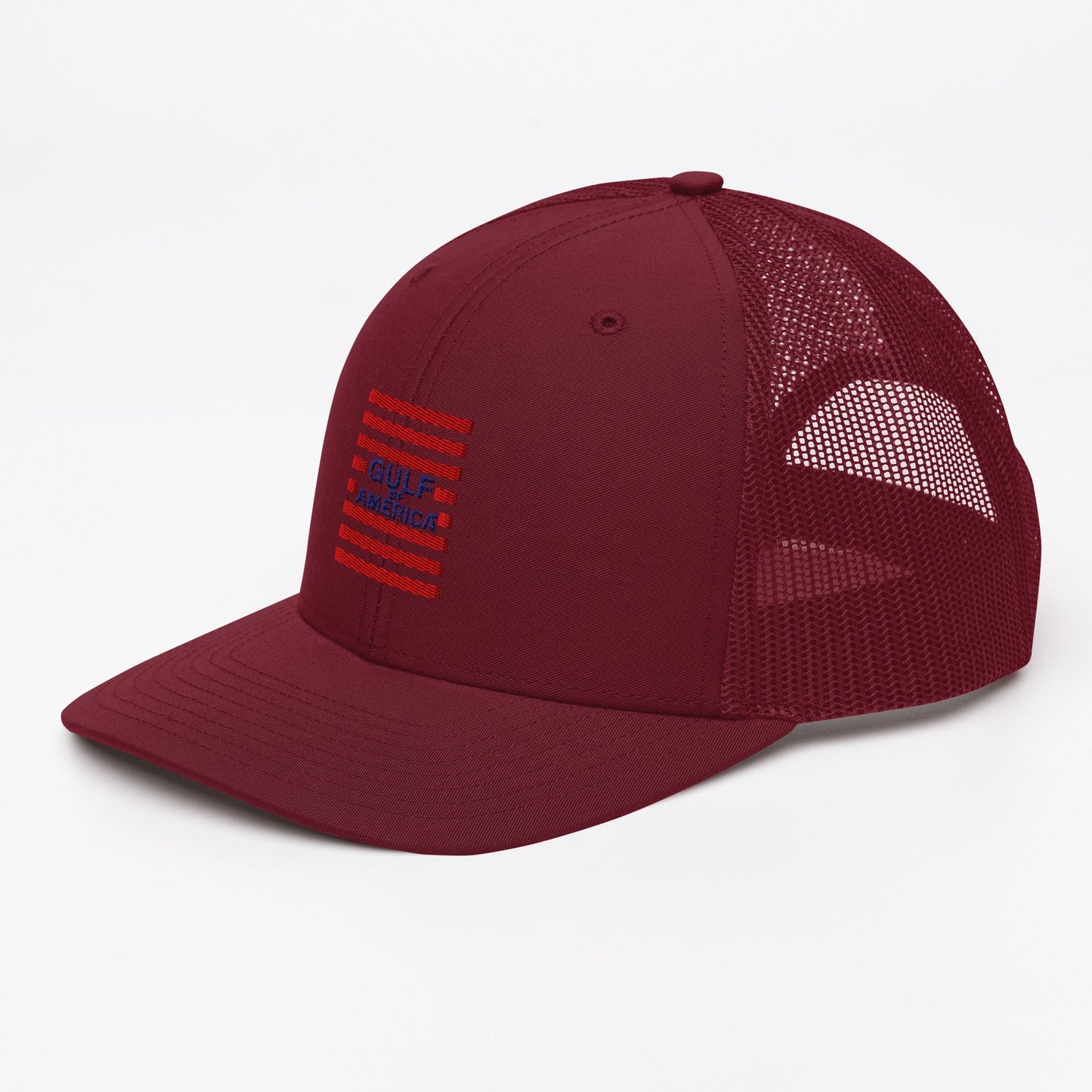 Gulf of America - Red Stripe Hat – Premium Modern Trucker Cap - Summer - Beach - USA - Patriotic - 4th of July - Gulf of America®