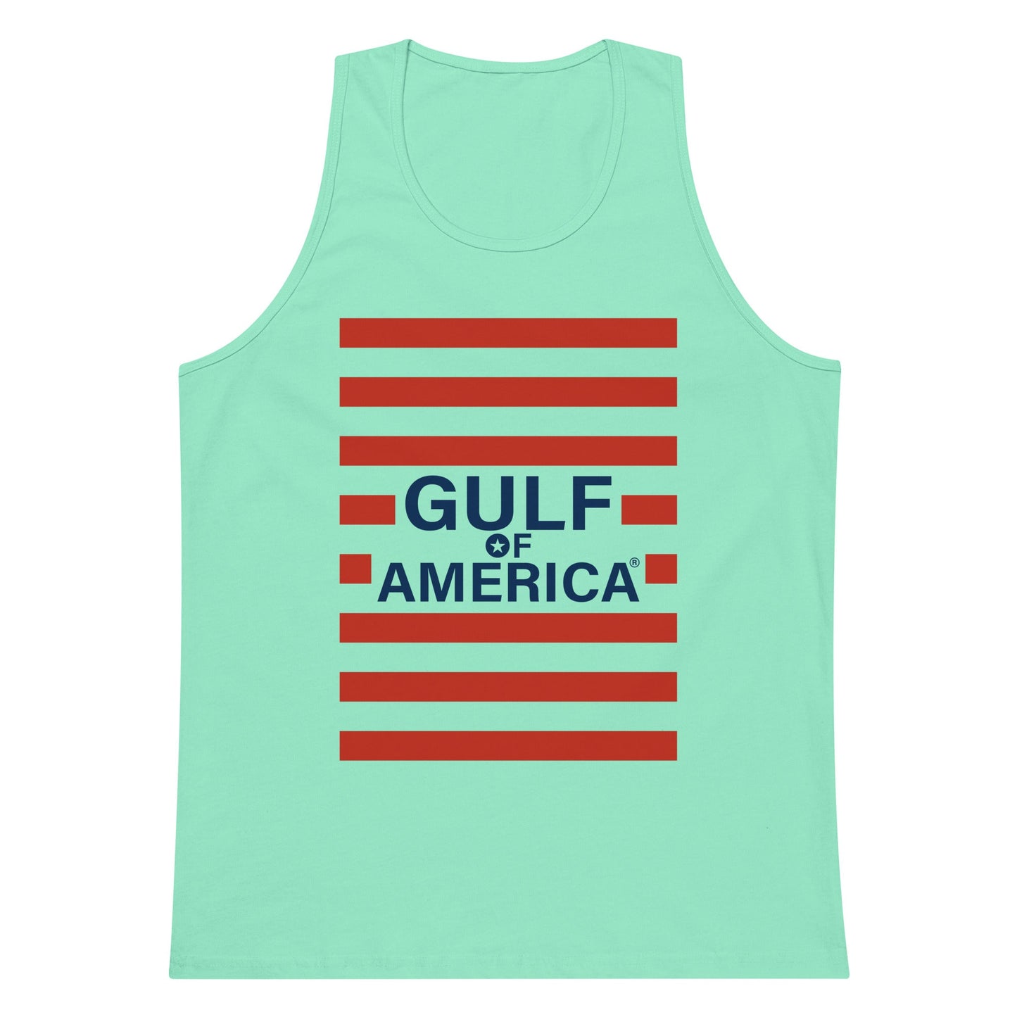 Gulf of America - Red Stripe Tank Top – Premium T Shirt - Summer - Beach - USA - Patriotic - 4th of July - Gulf of America®