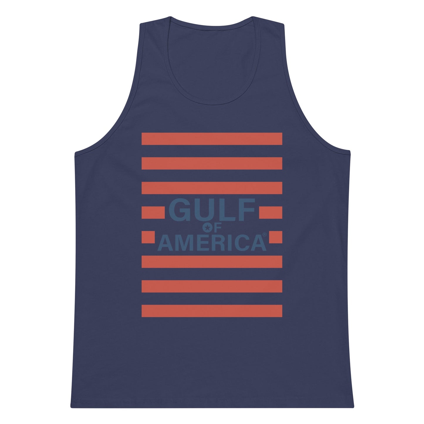 Gulf of America - Red Stripe Tank Top – Premium T Shirt - Summer - Beach - USA - Patriotic - 4th of July - Gulf of America®