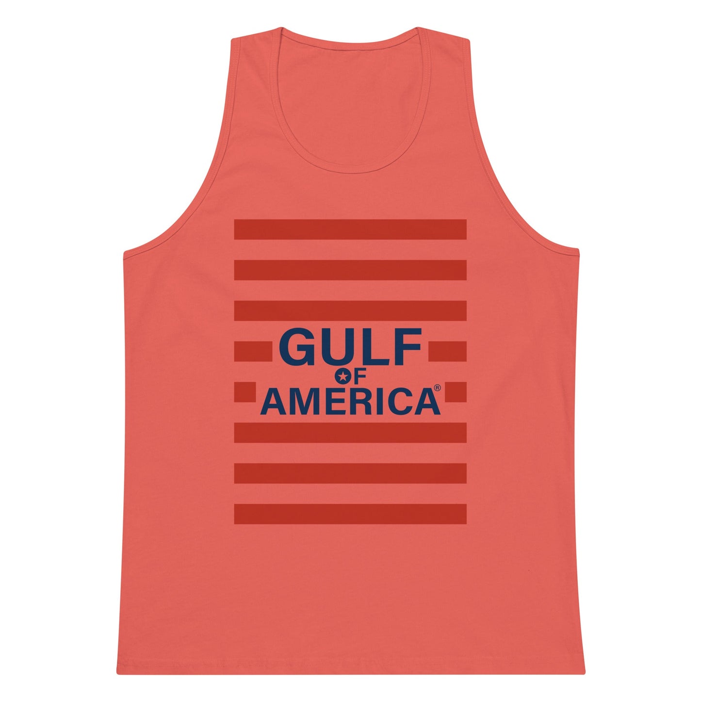 Gulf of America - Red Stripe Tank Top – Premium T Shirt - Summer - Beach - USA - Patriotic - 4th of July - Gulf of America®