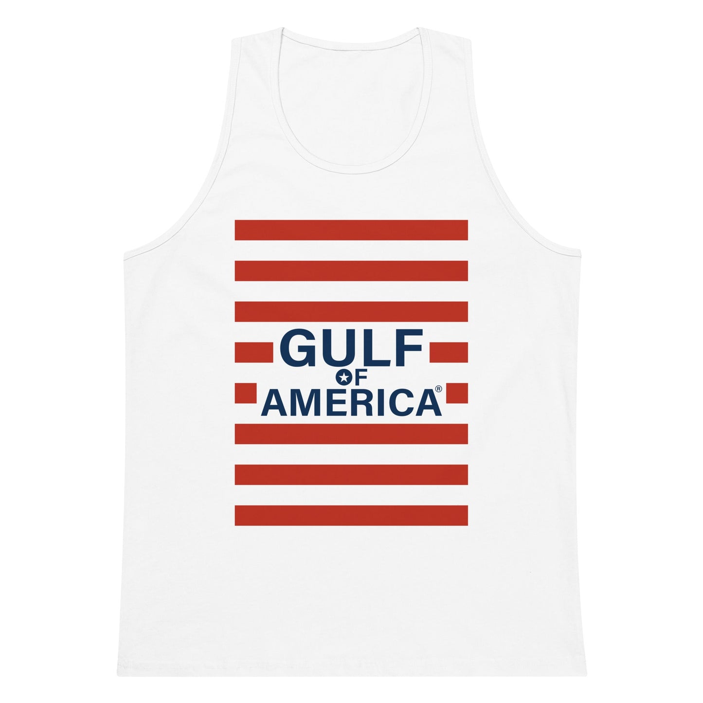Gulf of America - Red Stripe Tank Top – Premium T Shirt - Summer - Beach - USA - Patriotic - 4th of July - Gulf of America®
