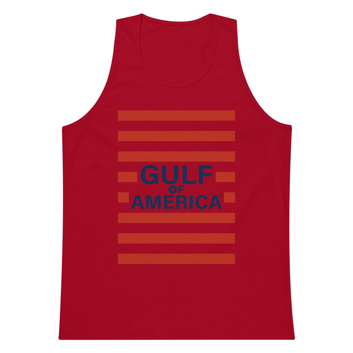 Gulf of America - Red Stripe Tank Top – Premium T Shirt - Summer - Beach - USA - Patriotic - 4th of July - Gulf of America®
