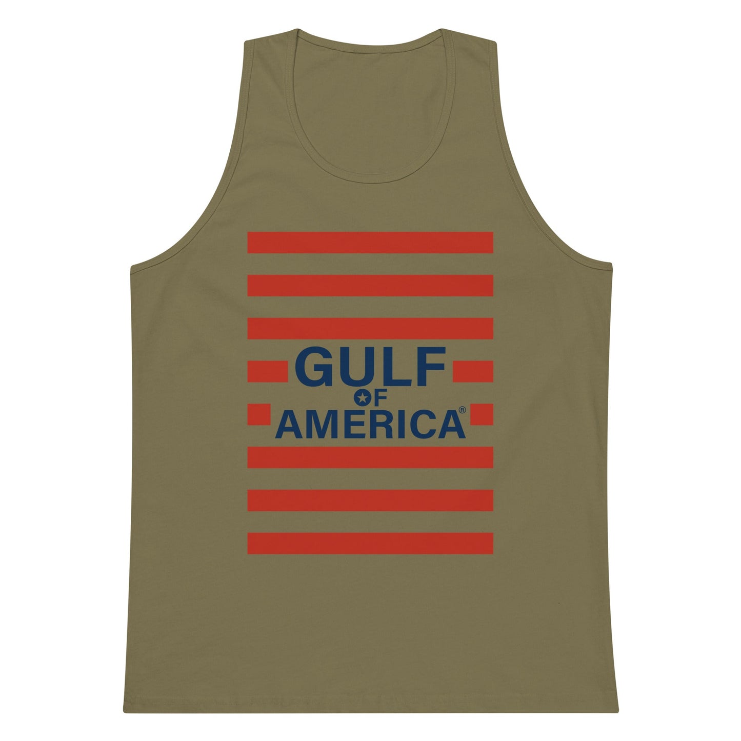 Gulf of America - Red Stripe Tank Top – Premium T Shirt - Summer - Beach - USA - Patriotic - 4th of July - Gulf of America®